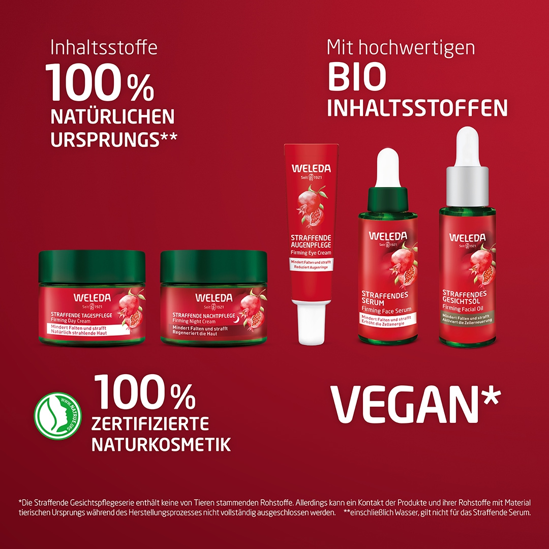 WELEDA Gesichtsserum »Weleda Straffendes Serum Granatapfel & Maca-Peptide«