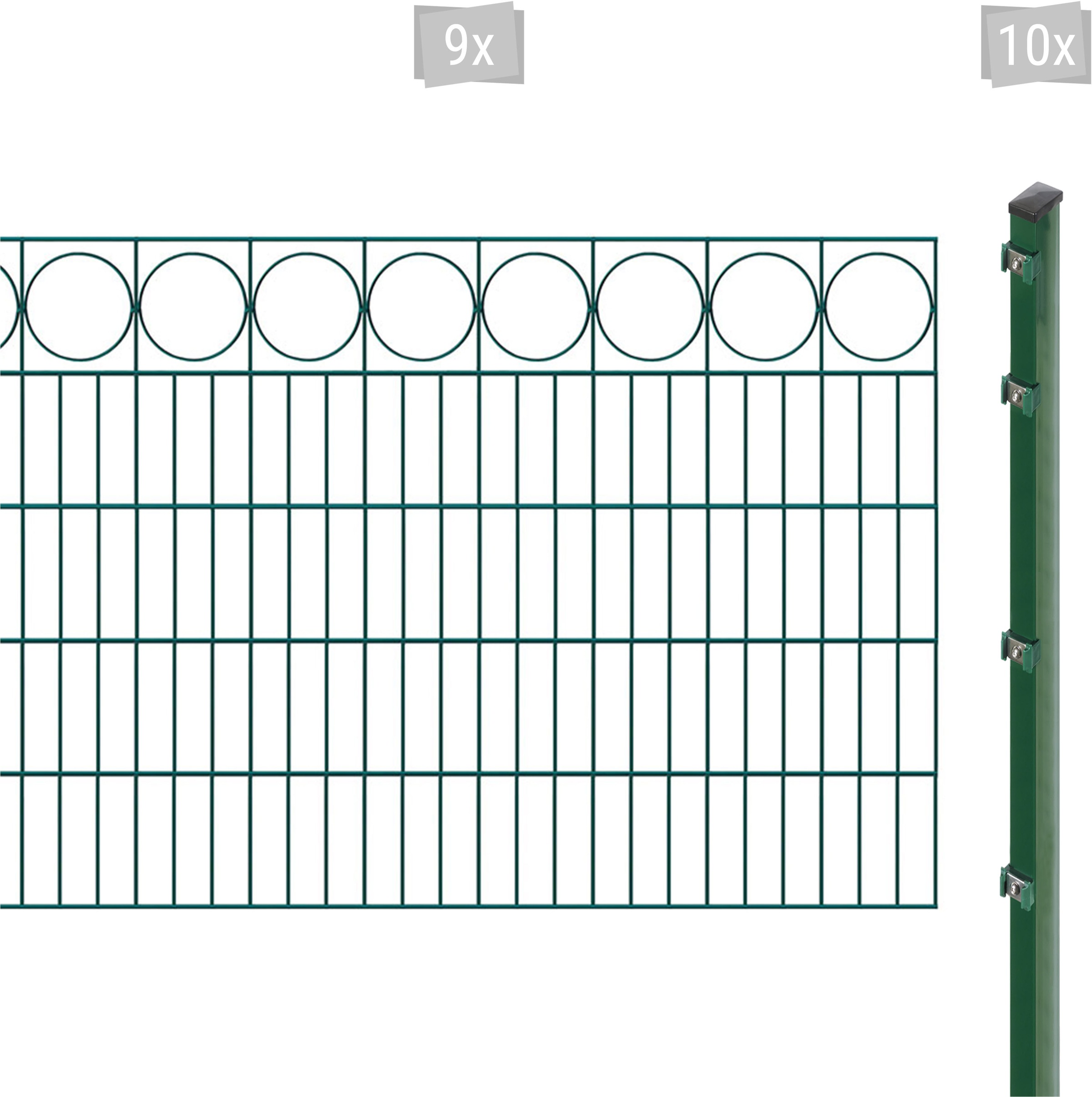Arvotec Doppelstabmattenzaun »EXCLUSIVE 100 zum Einbetonieren "Ring" mit Zi günstig online kaufen