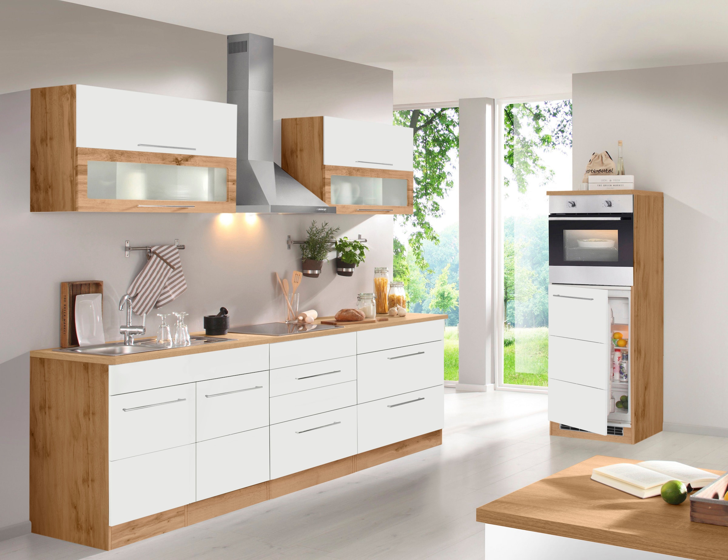 KOCHSTATION Küchenzeile »KS-Wien« Breite 340 cm, wahlweise mit E-Geräten un günstig online kaufen