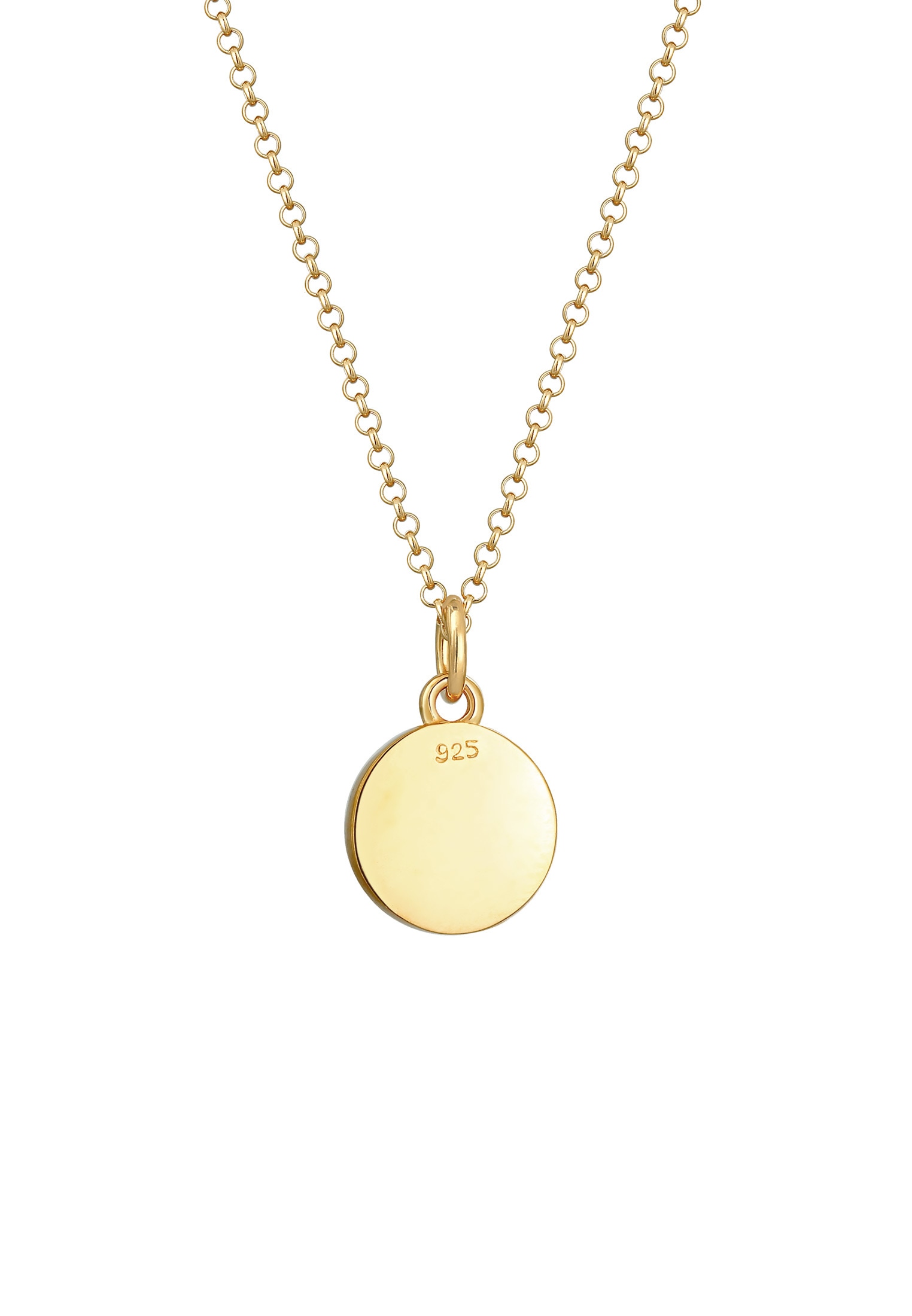 Elli Kette mit Anhänger »Plättchen Vintage Buchstabe L Initialen 925 Sterling Silber«