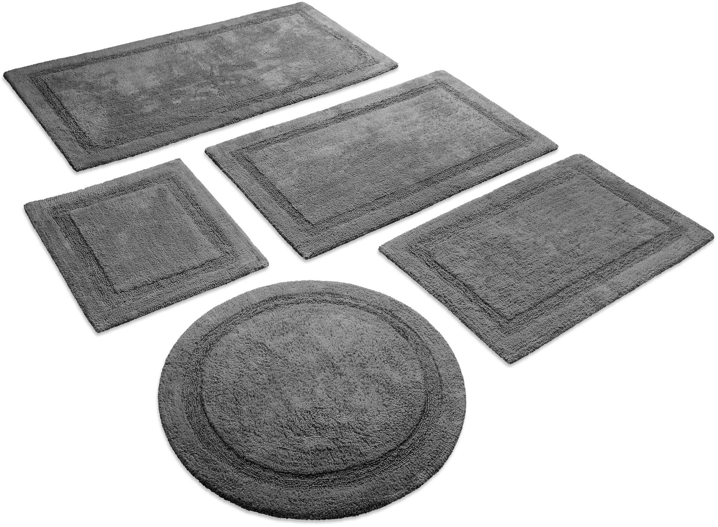 Wecon home Basics Badematte »Knut« Höhe 20 mm waschbar, rutschfest, strapazierfähig, pflegeleicht, Bordüre, weich