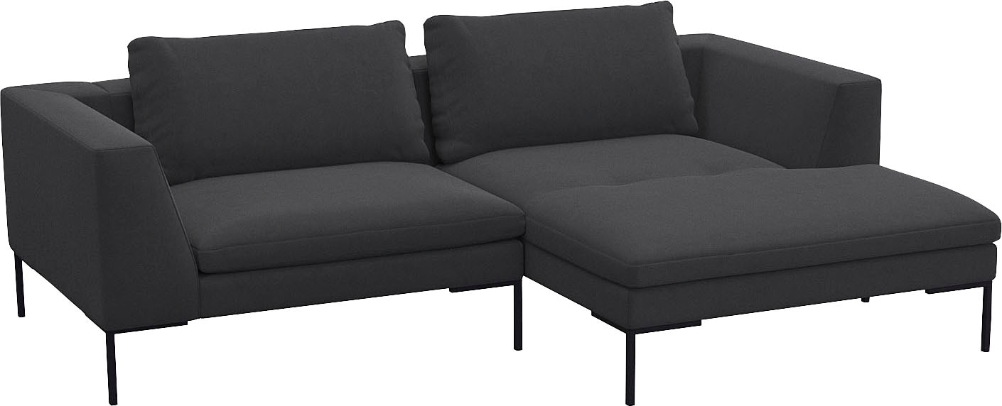 FLEXLUX Ecksofa "Loano, superbequemer Sitzkomfort durch Kaltschaum im Sitz, günstig online kaufen