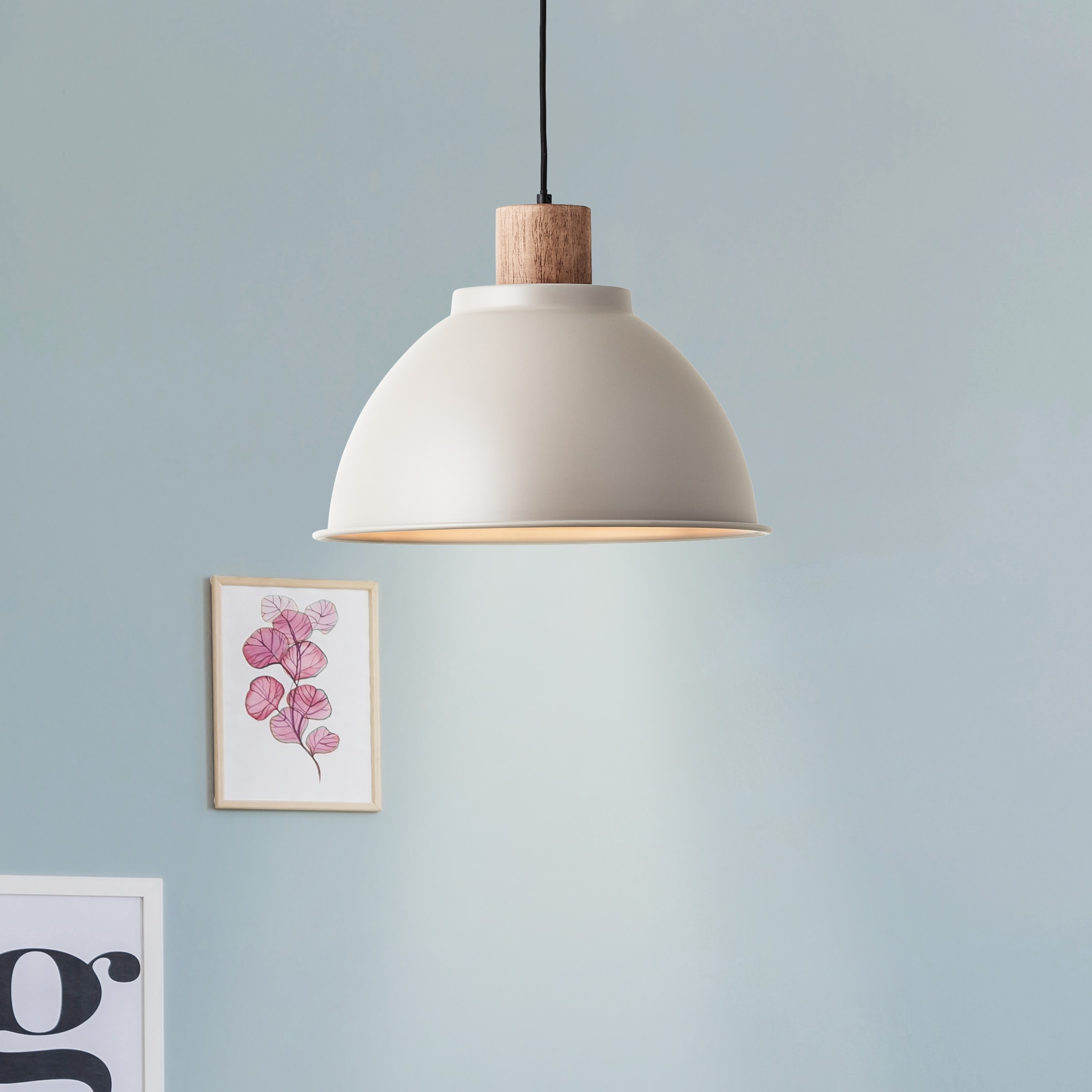 Brilliant Pendelleuchte »Erena«, 1 flammig, Leuchtmittel E27 | ohne Leuchtmittel, Höhe 120 cm, Ø 38 cm, E27, kürzbar, Metall/Holz
