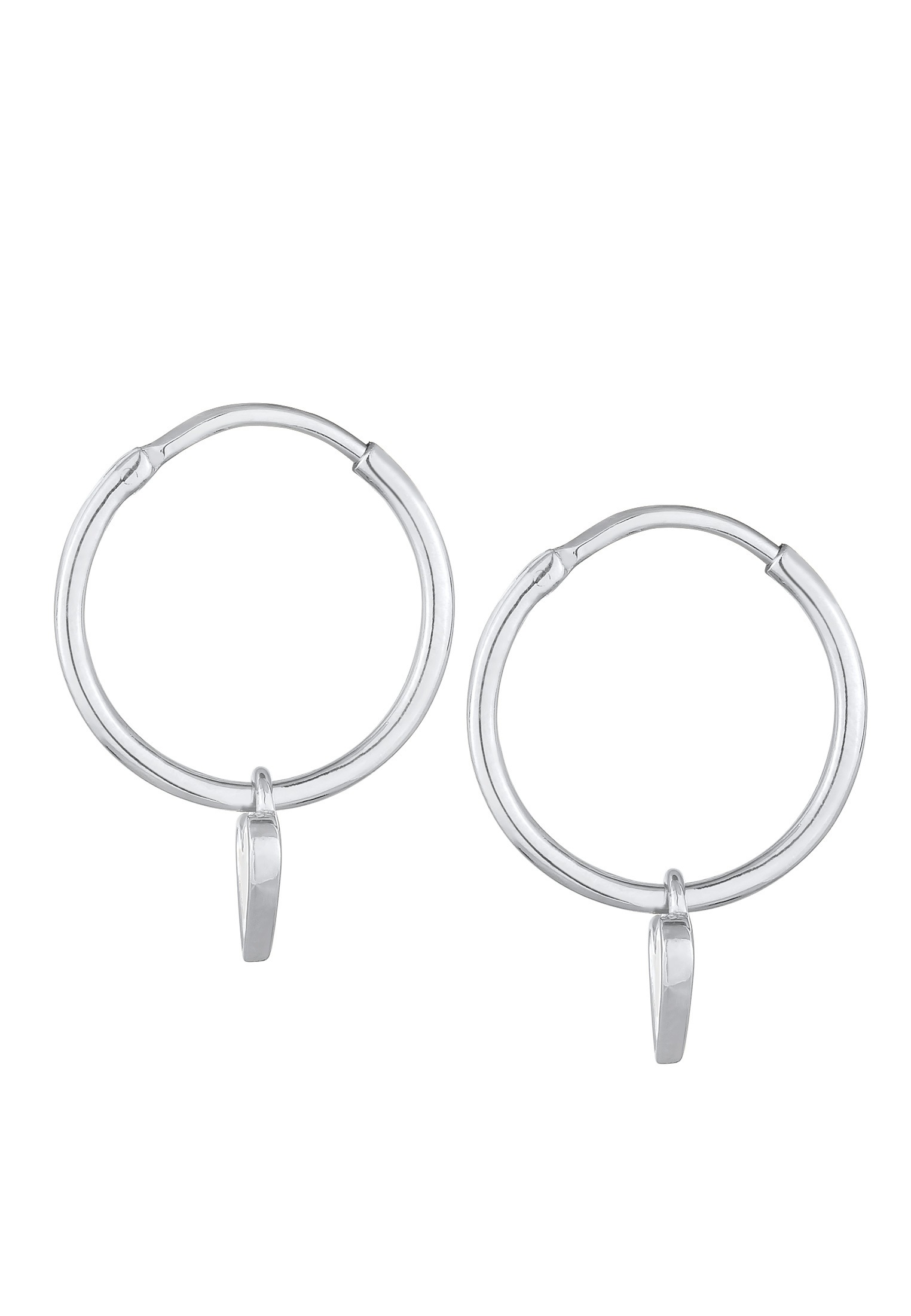 Elli Paar Creolen »Creolen Hänger Herzen Emaille 925 Sterling Silber«