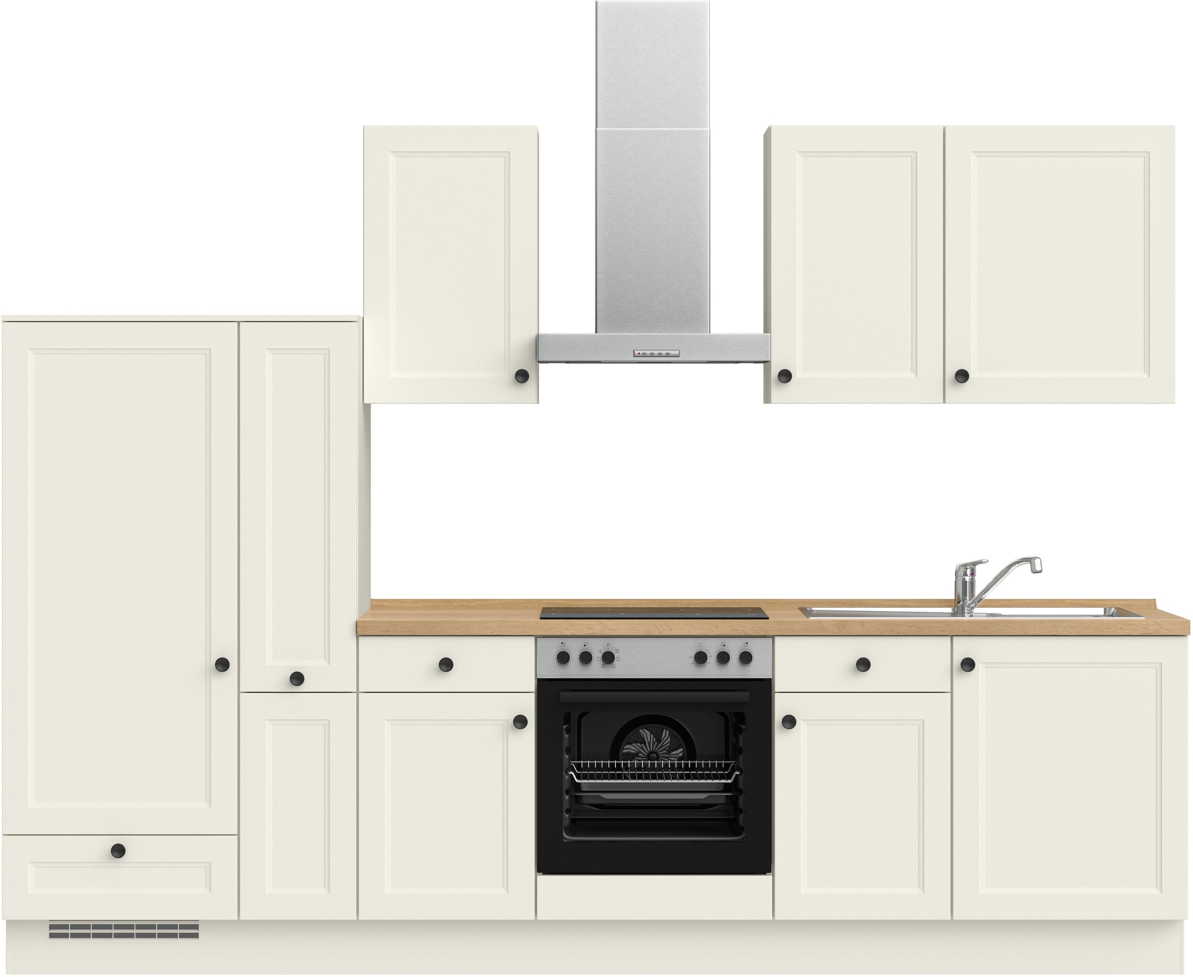 nobilia® Küchenzeile »"Cascada I"« vormontiert, Ausrichtung wählbar, Breite 300 cm, wahlw. mit E-Geräten