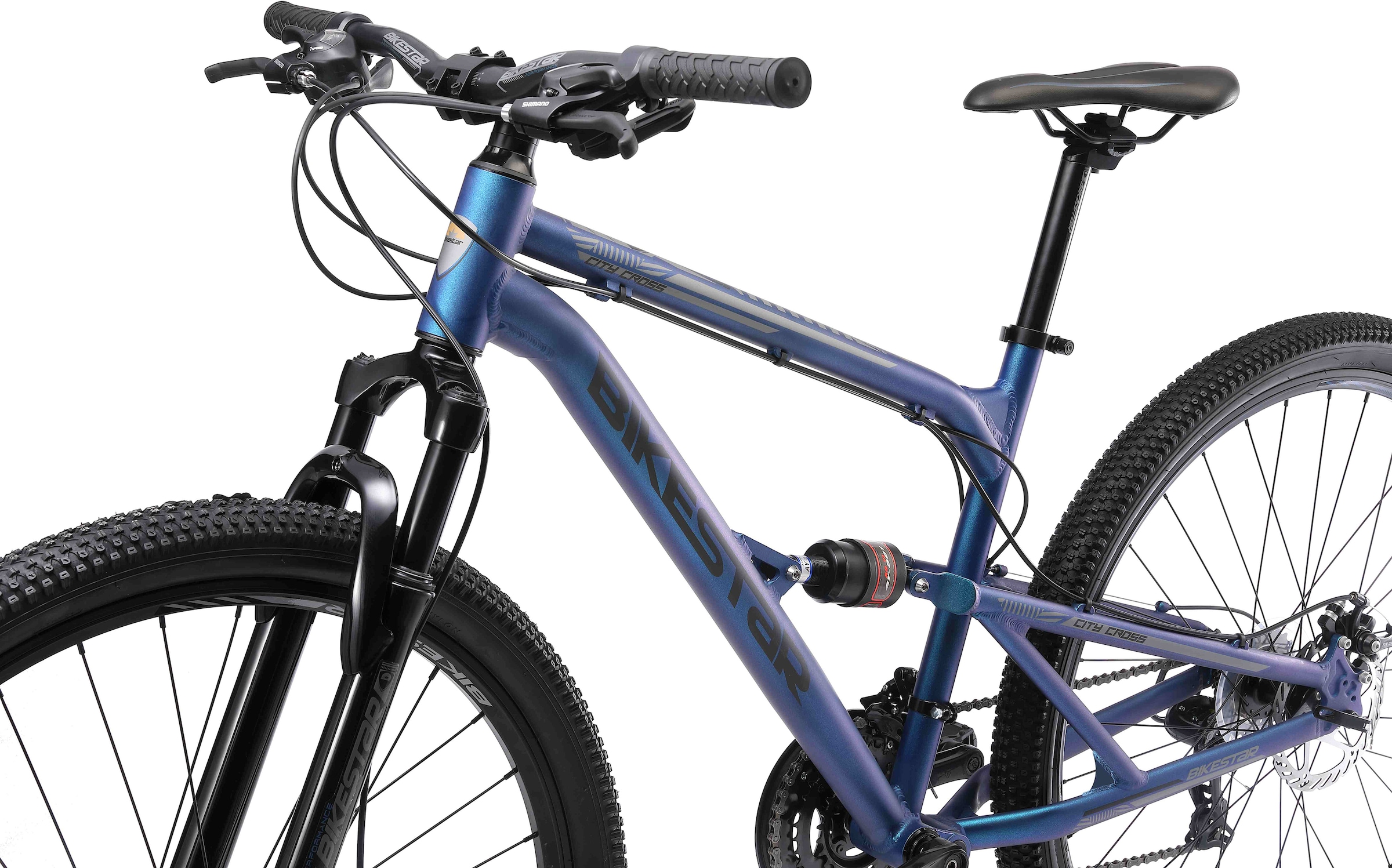 Bikestar Mountainbike, 21 Gang, Shimano, RD-TY300 Schaltwerk, Kettenschaltung, für Damen und Herren, Kettenschaltung