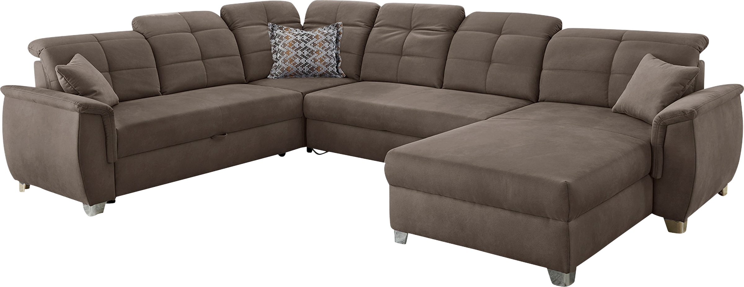 Jockenhöfer Gruppe Wohnlandschaft »Livorno U-Form«, mit 7 individuell verstellbaren Kopfteilen, Bett- und Relaxfunktion