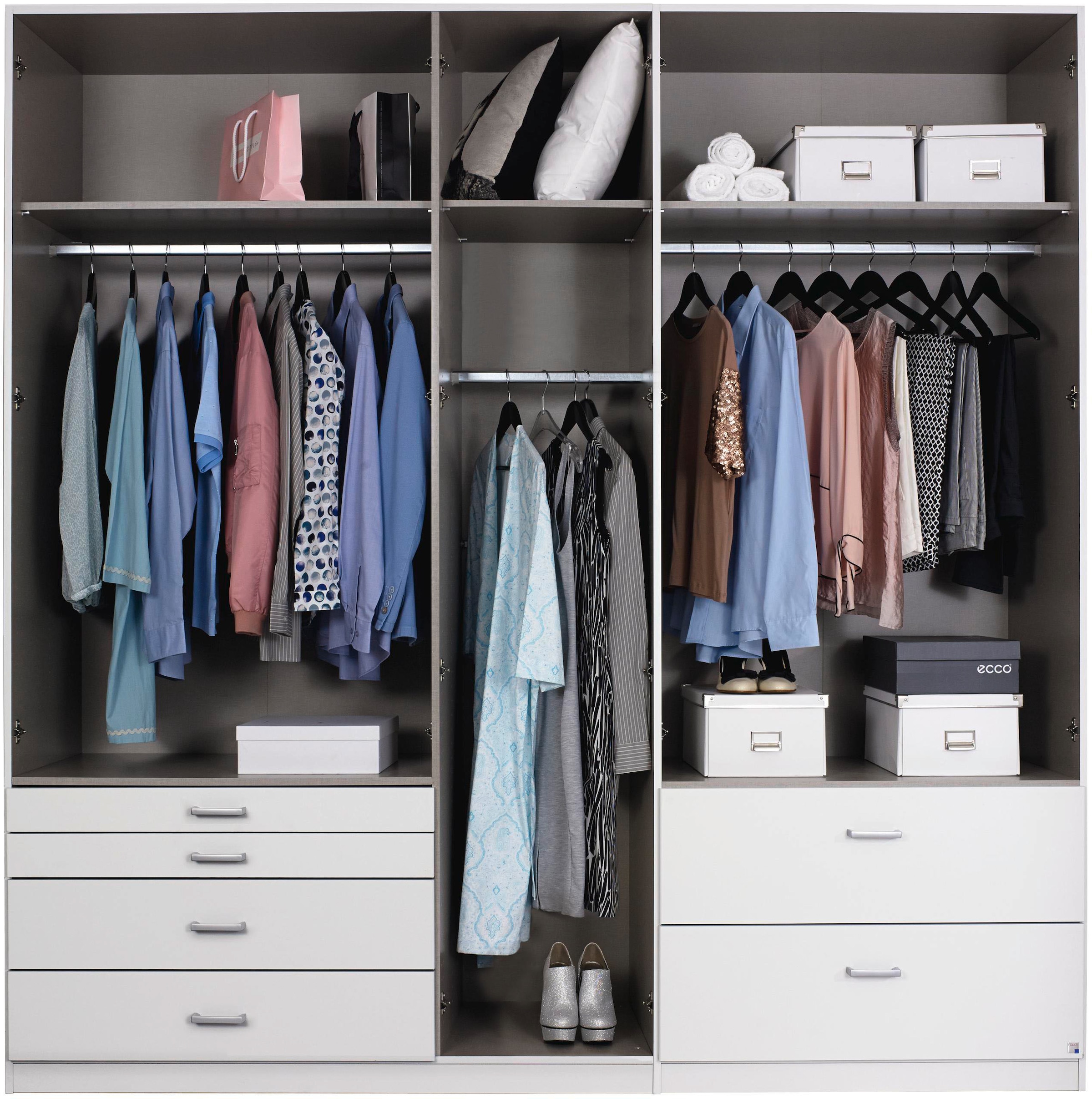 rauch Drehtürenschrank »Kleiderschrank Schrank Garderobe Wäscheschrank WILDBERG« Breiten 230/275 cm, Höhen 212/231 cm,  mit 6 Schubladen, obere Schublade mit Holz-Einteilung MADE IN GERMANY