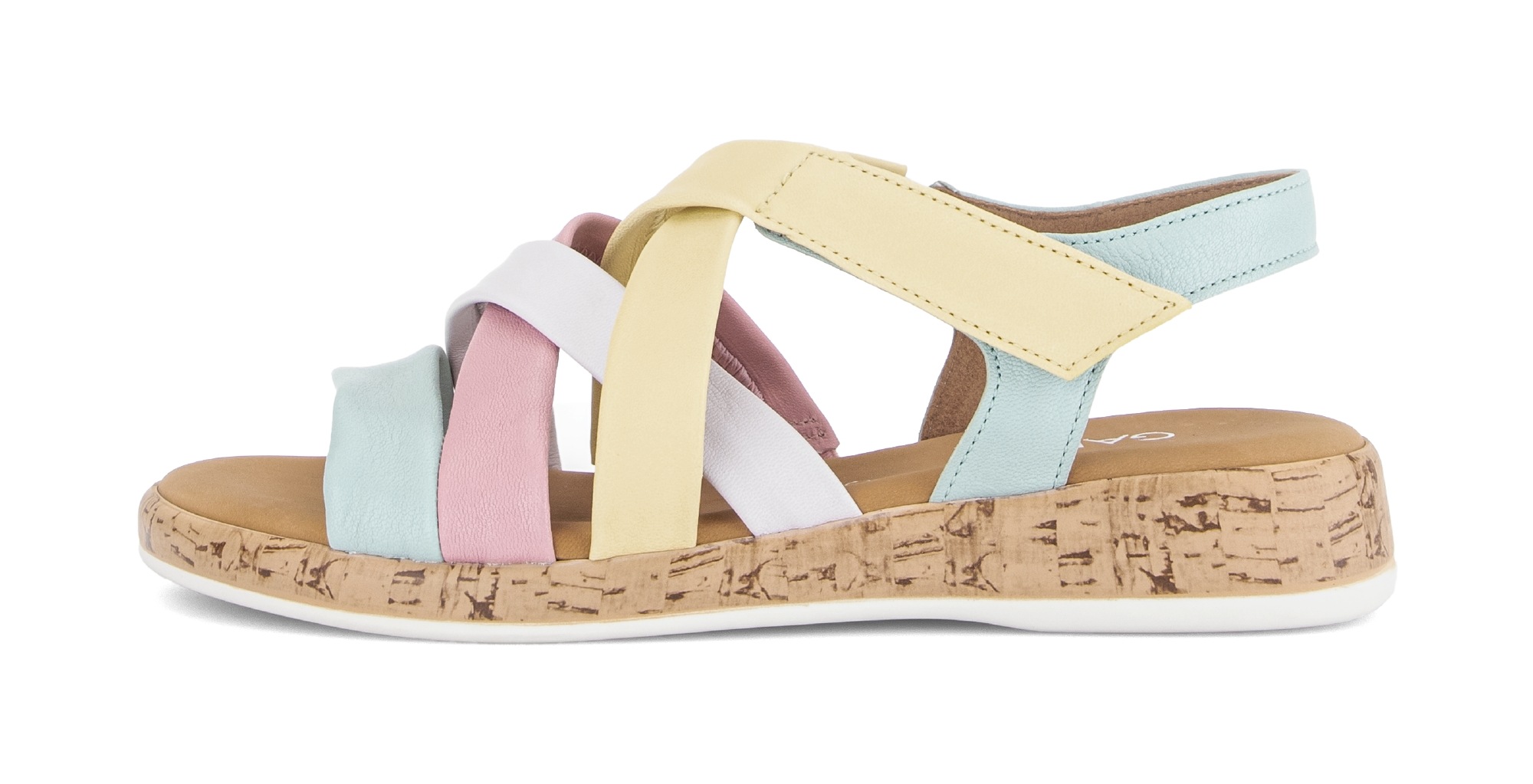 Gabor Riemchensandale »Rhodos«  Sandalette, Sommerschuh im Kontrast-Look, G-Weite