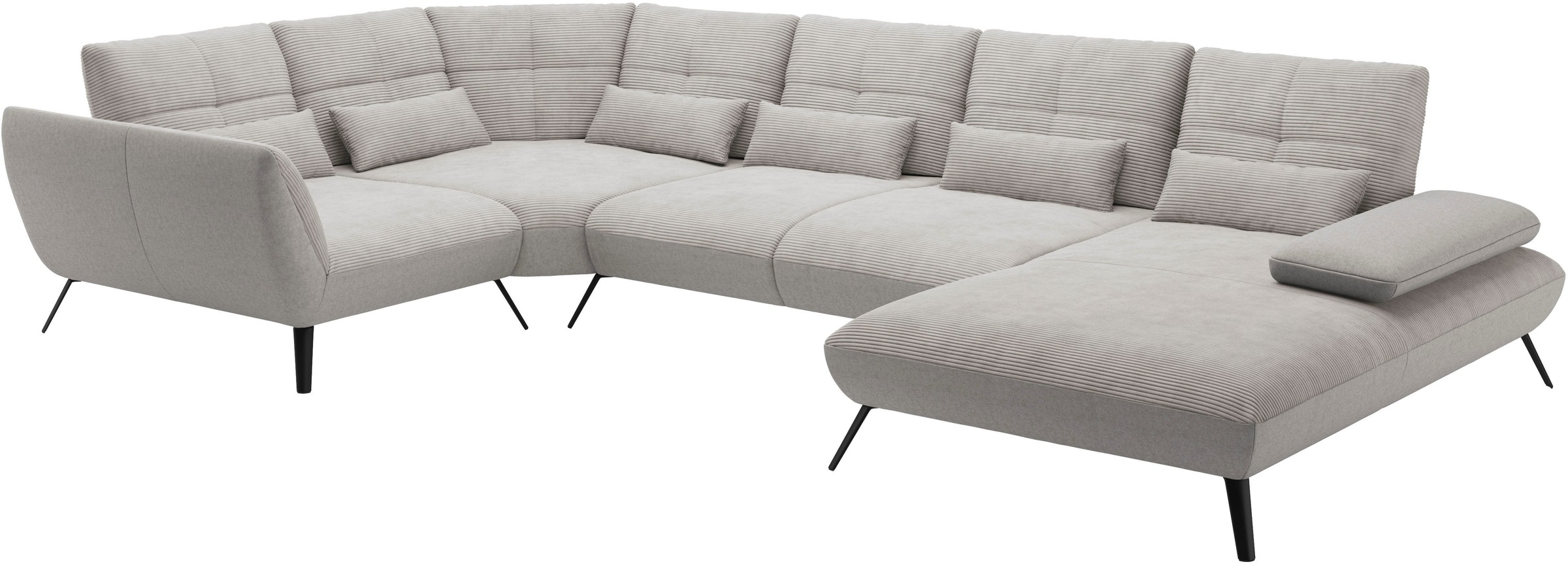 Places of Style Wohnlandschaft »Mikado U-Form«, inkl. Sitztiefenverstellung und Armteilverstellung