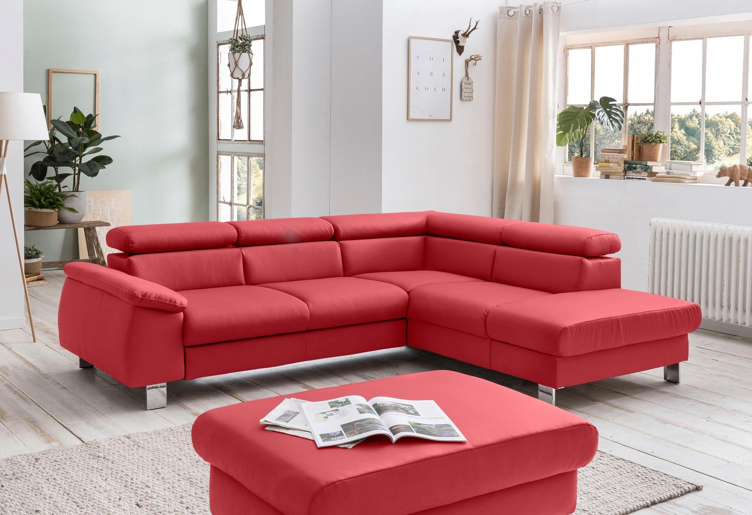 COTTA Polstergarnitur »Komaris L-Form«, (Set), Set bestehend aus: Ecksofa m günstig online kaufen