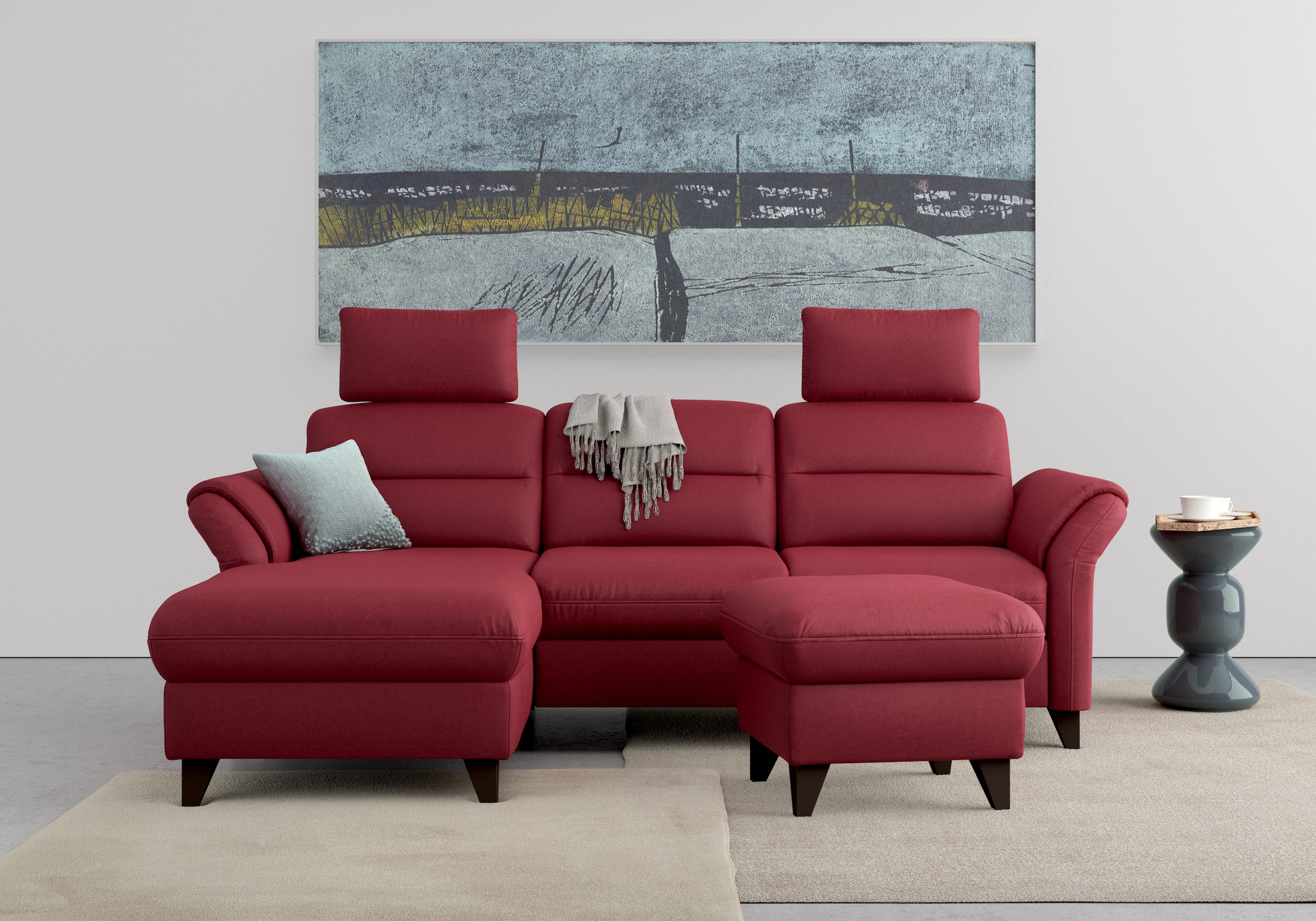 sit&more Ecksofa »Mellum L-Form« Federkern, wahlweise mit Bettfunktion, Bet günstig online kaufen