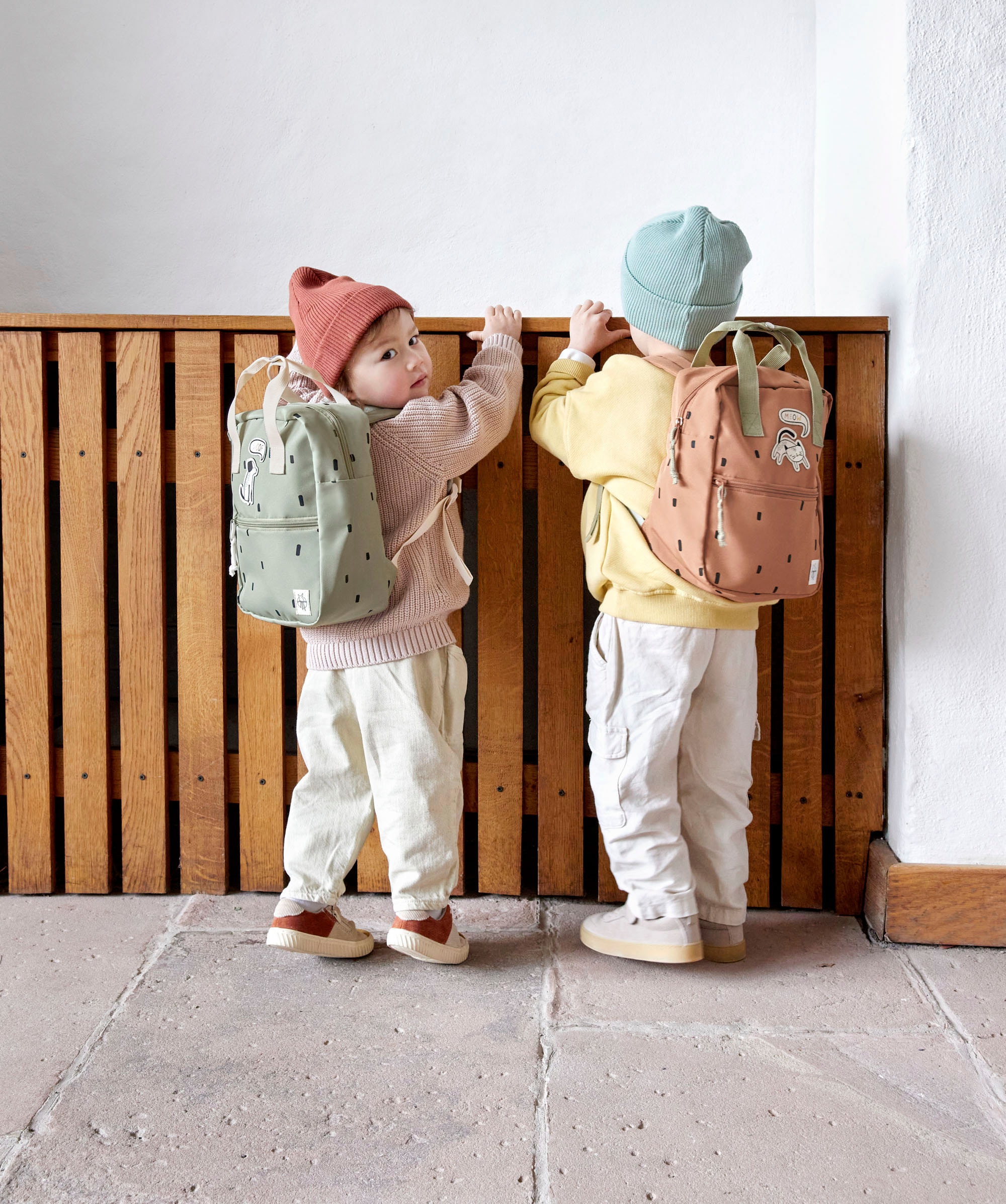 Kinderrucksack online »Happy Backpack, Prints, Caramel« LÄSSIG Mini Square bestellen
