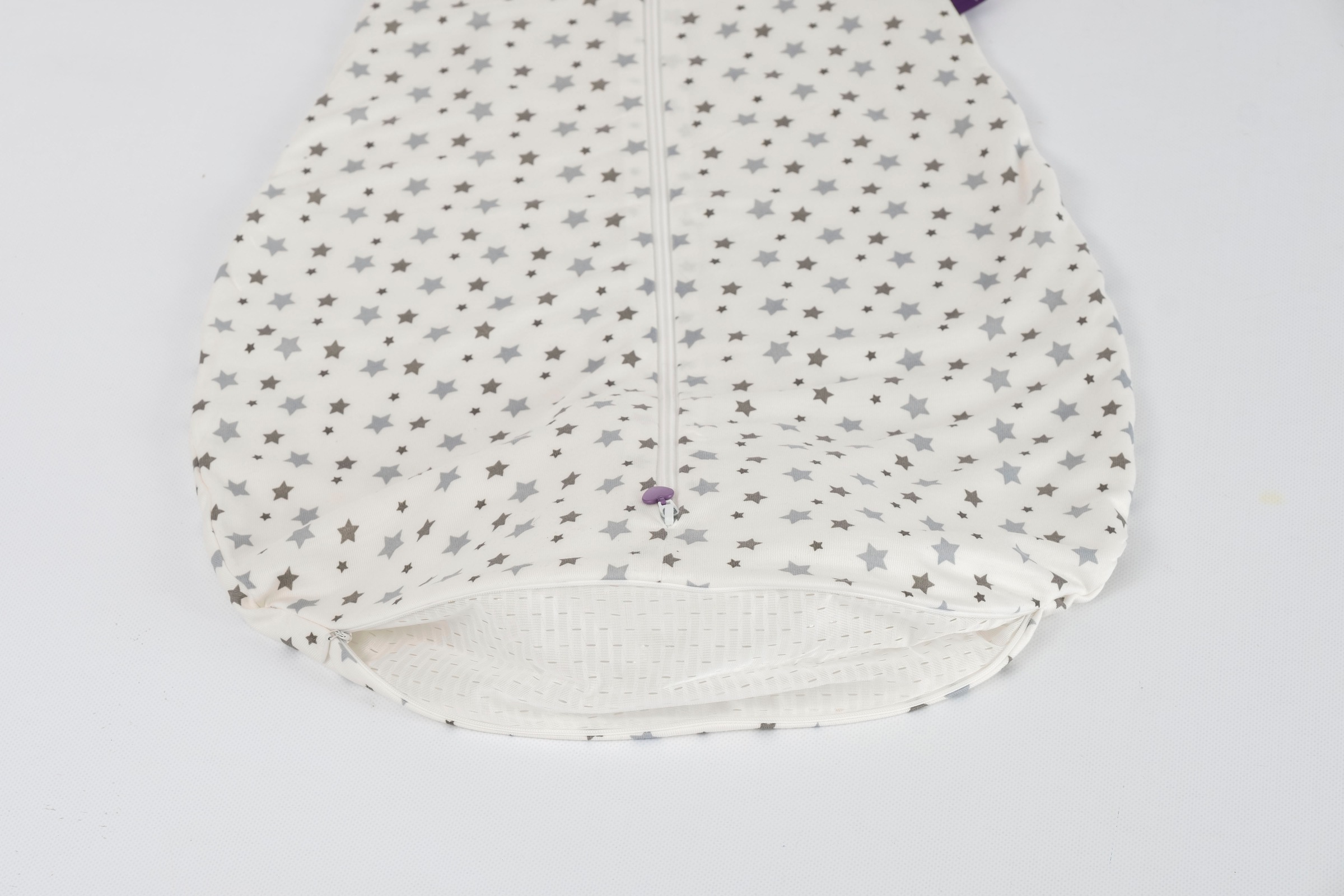 Träumeland Babyschlafsack »Sommerschlafsack LIEBMICH TENCEL™, Design weiß mit grauen Sternen«, (1 tlg.)