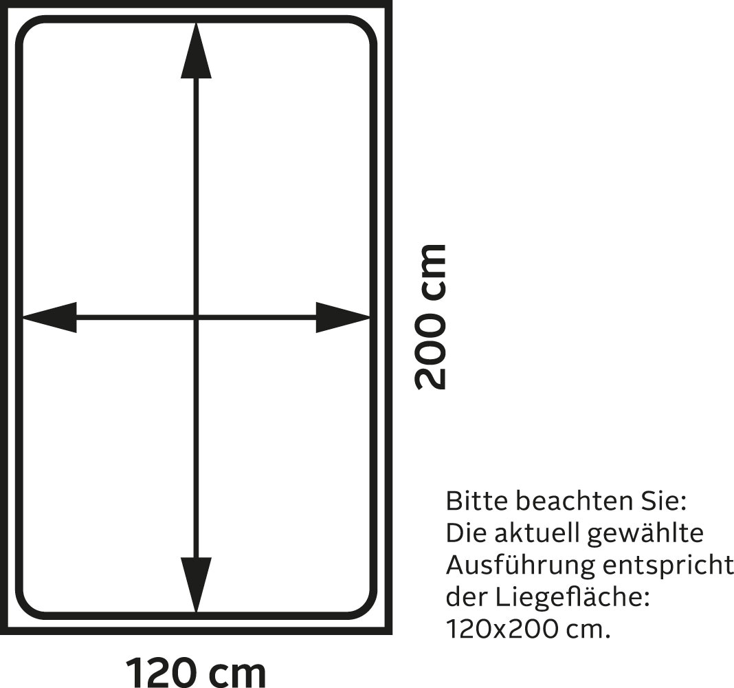 Westfalia Schlafkomfort Polsterbett, mit Bettkasten