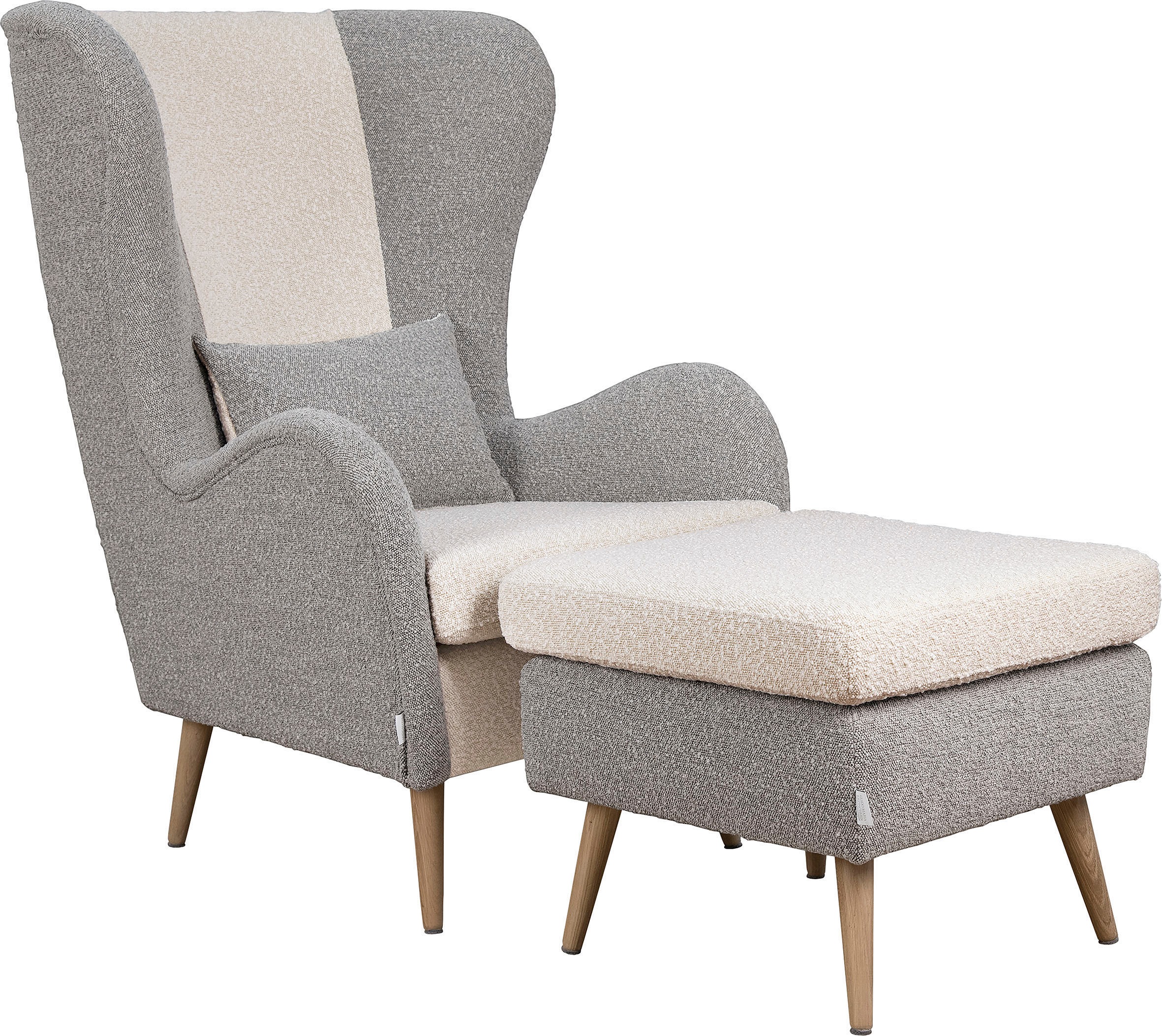 Home affaire Sessel »Salla Bezug Bouclé oder Struktur fein, Ohrensessel« wa günstig online kaufen