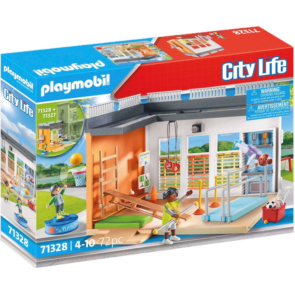 Playmobil® Konstruktions-Spielset »Anbau Turnhalle (71328), City Life«, (72 St.)