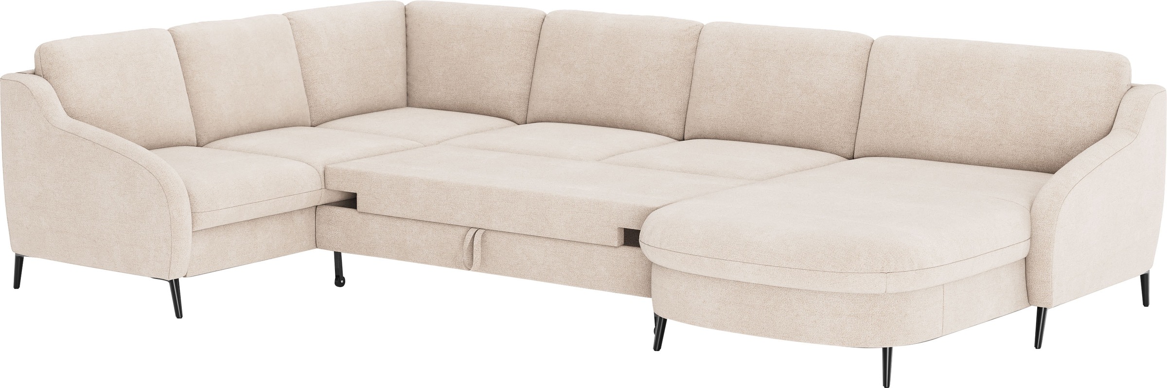 sit&more Wohnlandschaft »Soul U-Form«, wahlweise mit Bettfunktion und Bettkasten oder Schubkasten
