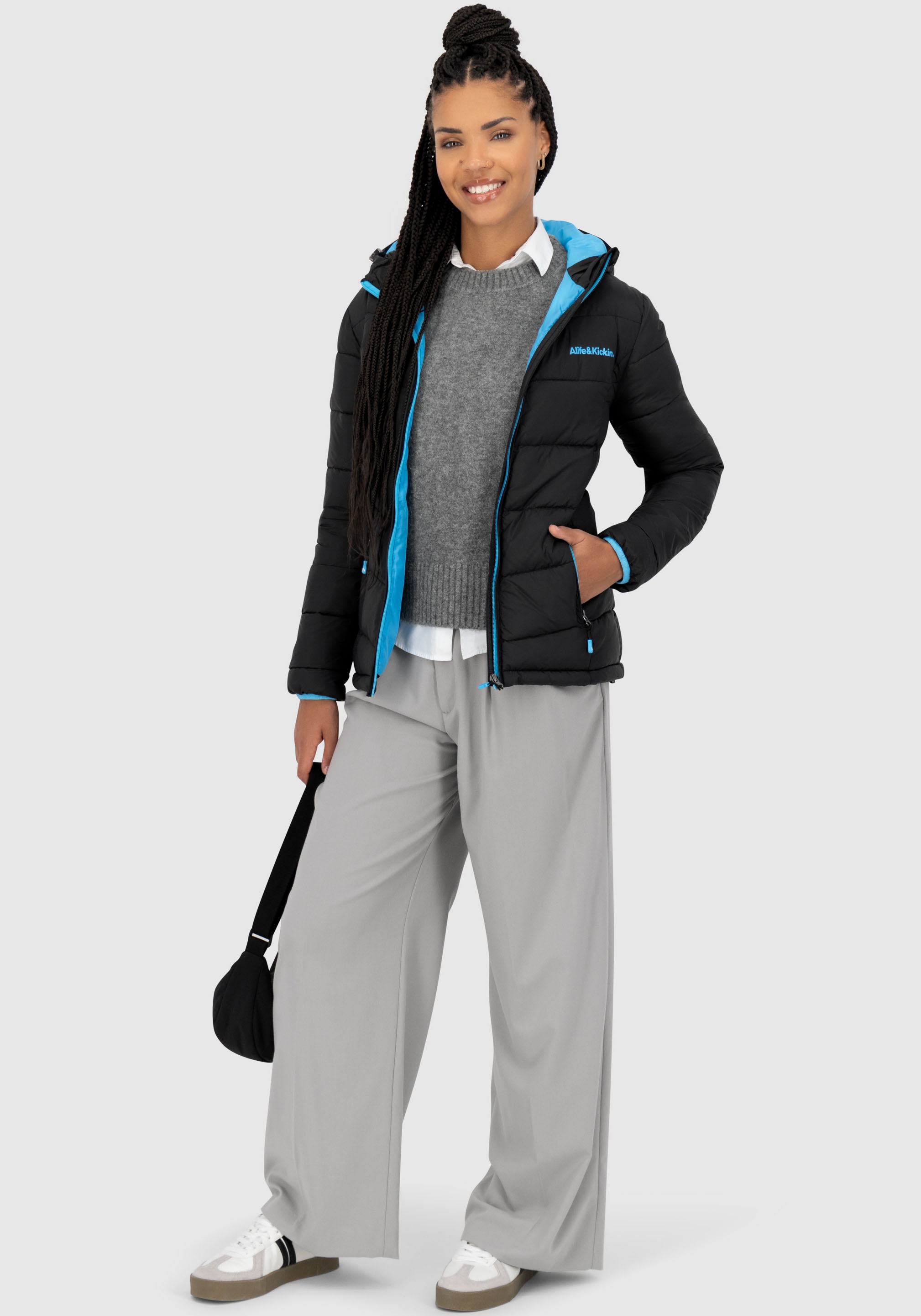 Alife & Kickin Steppjacke »AndriaAK« mit Kapuze leichte, taillierte Übergangsjacke mit breiter Steppung und Kapuze