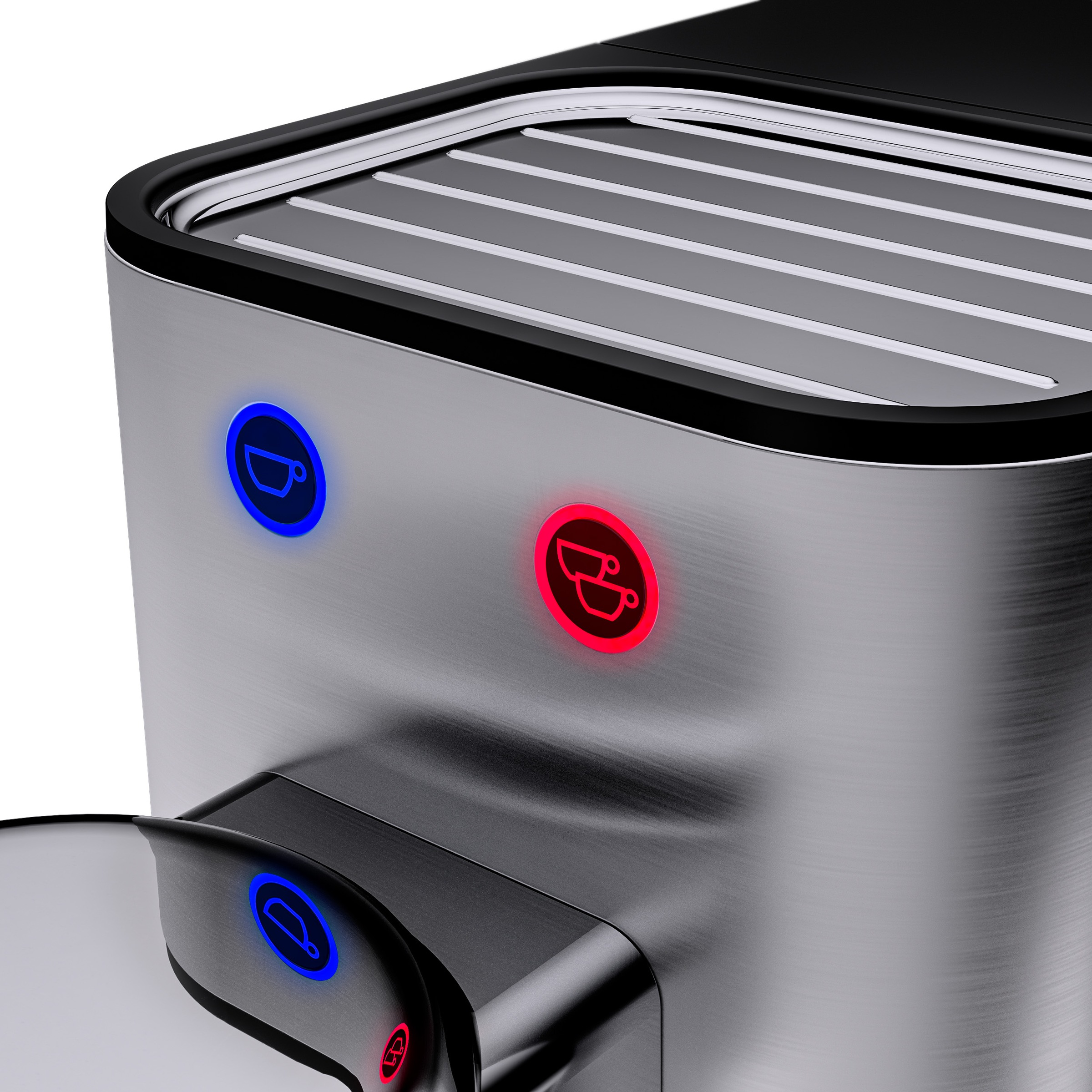 WMF Espressomaschine »LONO«, kompakt, elegant, 15 bar, 1350 Watt, Milchschaumdüse, Cromargan
