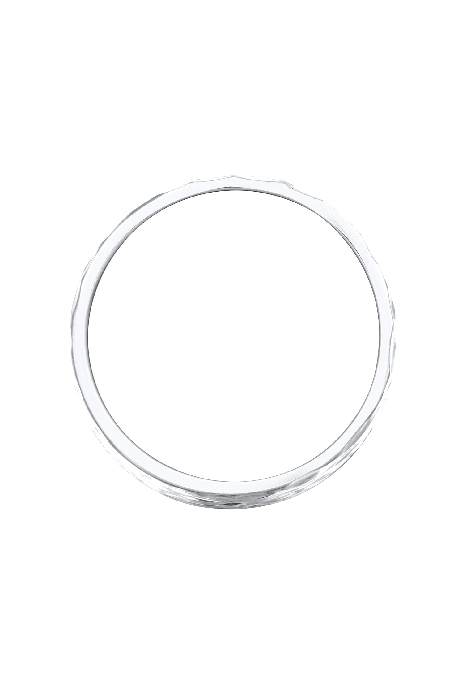 Elli Fingerring »Breit Bandring Gehämmert Matt 925er Silber«