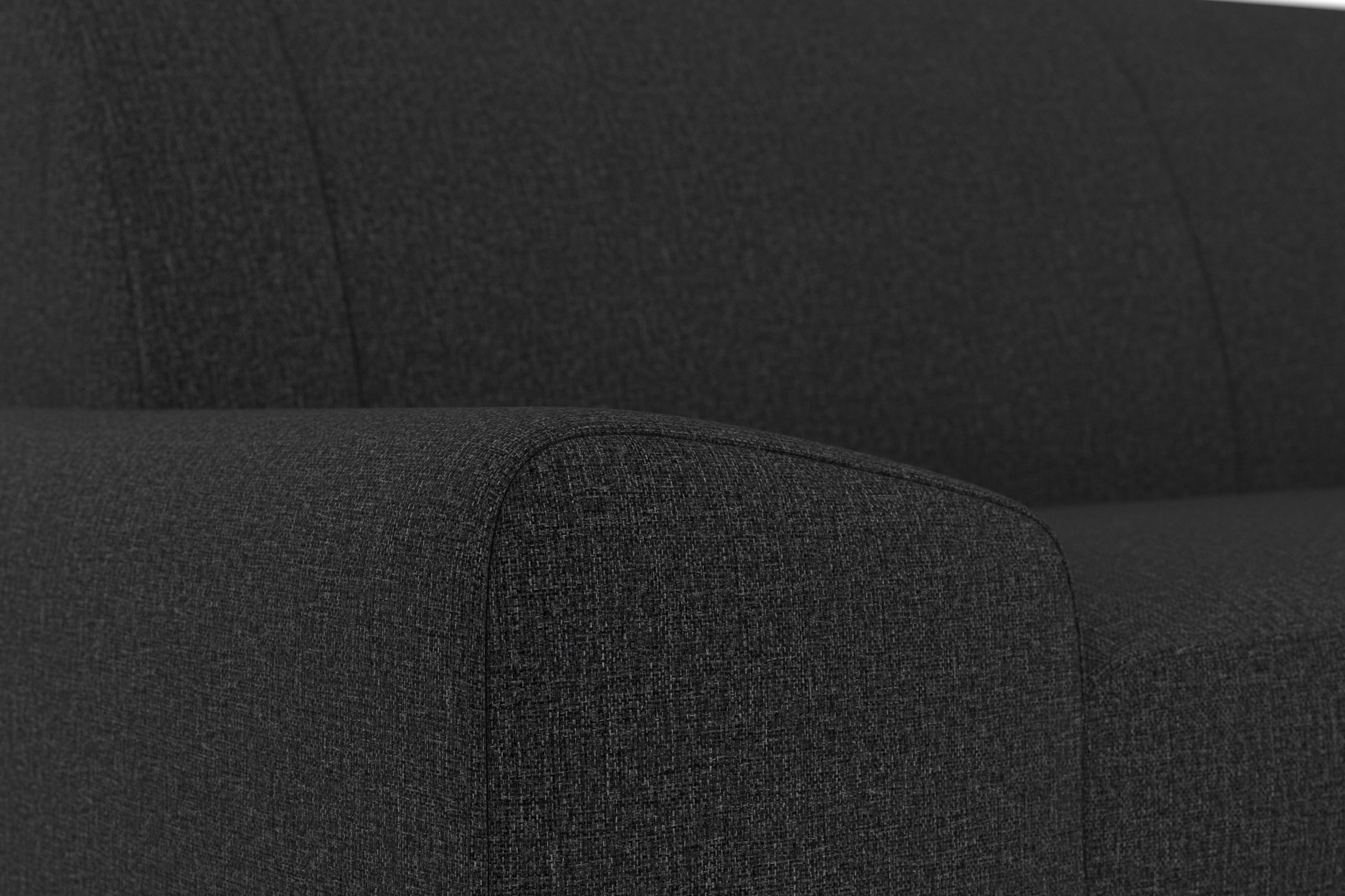 DOMO collection Ecksofa »Anzio L-Form, whlw. Bettfunktion, Federkern, hochwertig, Breite 271 cm«, Mit Bettfunktion, Recamiere rechts, Feinstruktur, anthratzit