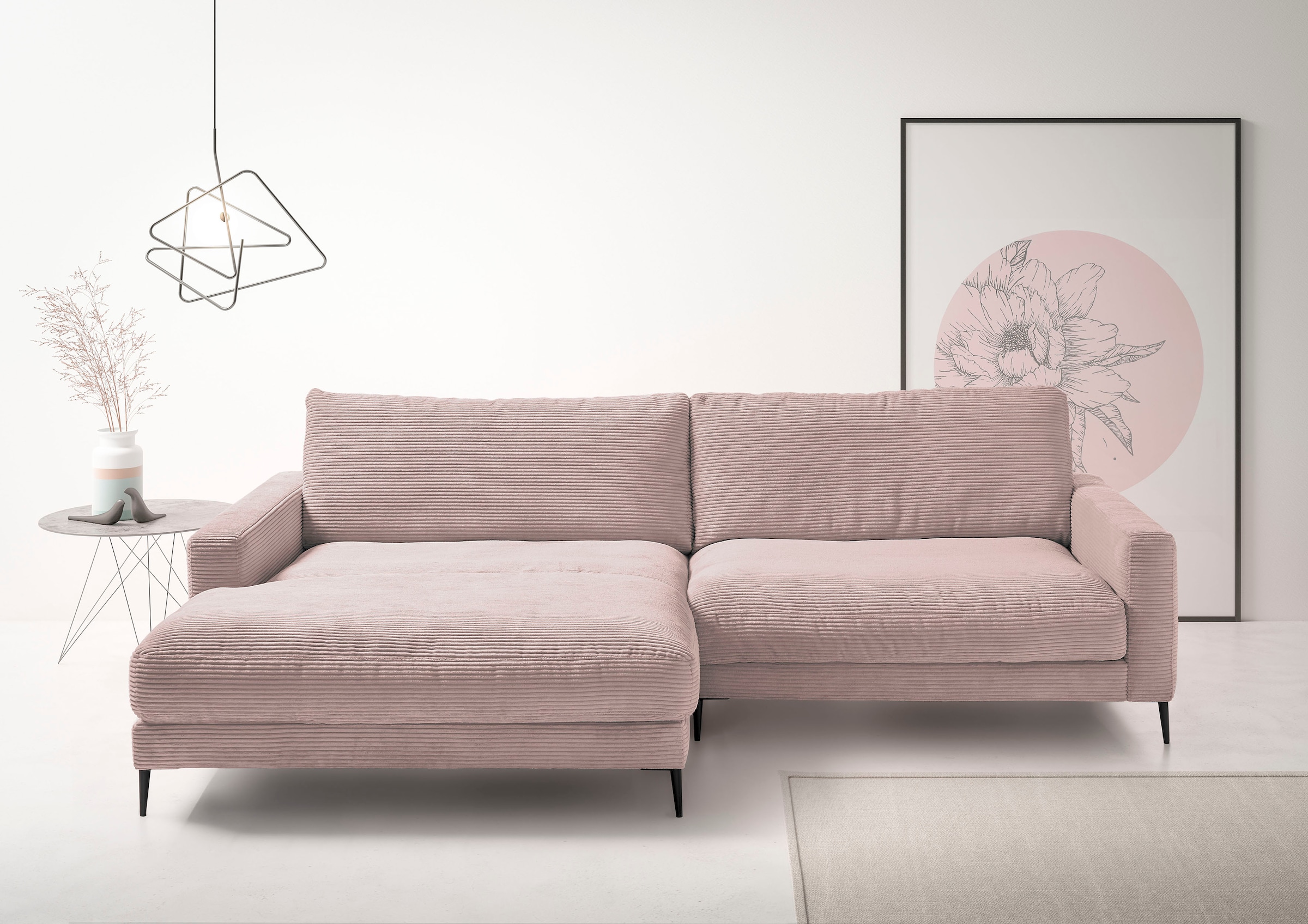 Home affaire Ecksofa »Downtown, B/T/H: 272/190/84 cm L-Form« weicher Sitzko günstig online kaufen