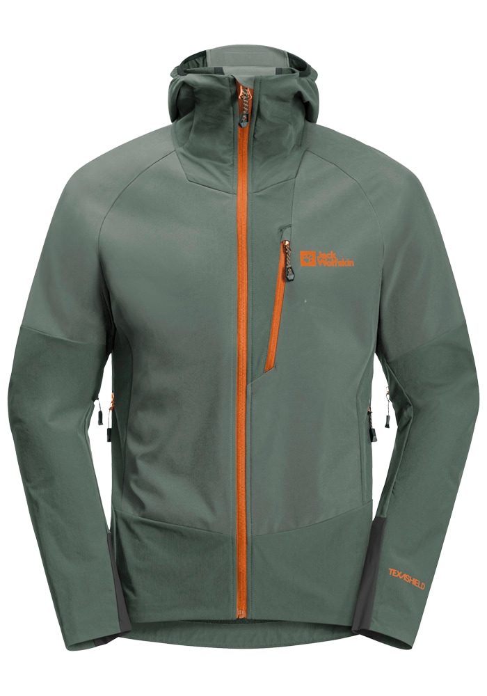 Jack Wolfskin Softshelljacke »ALPSPITZE HOODY M«, mit Kapuze