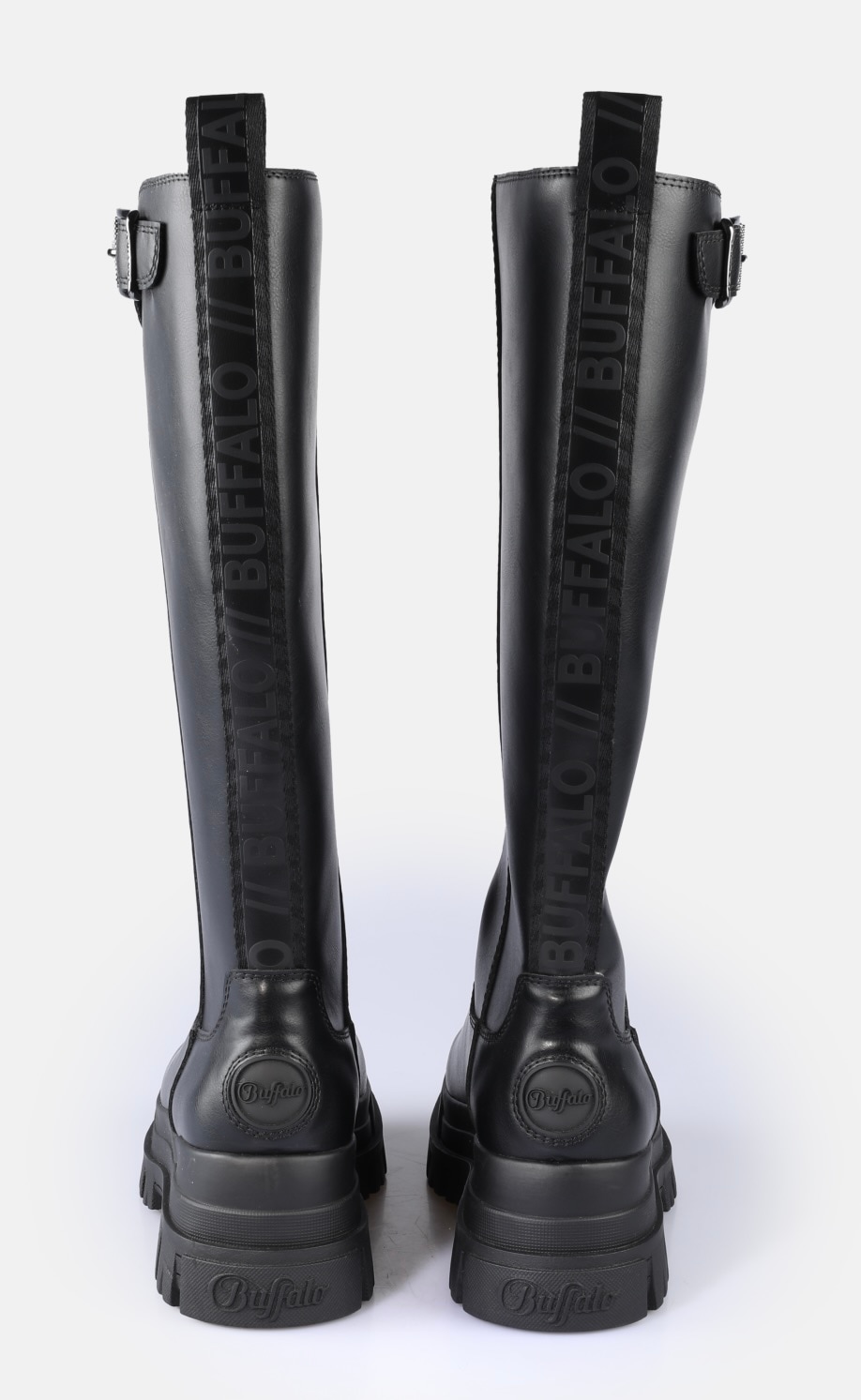 Buffalo Plateaustiefel »ASPHA RIDING BOOT HI«, Langschaftstiefel, Reitstiefel, Stiefel zum Schlupfen