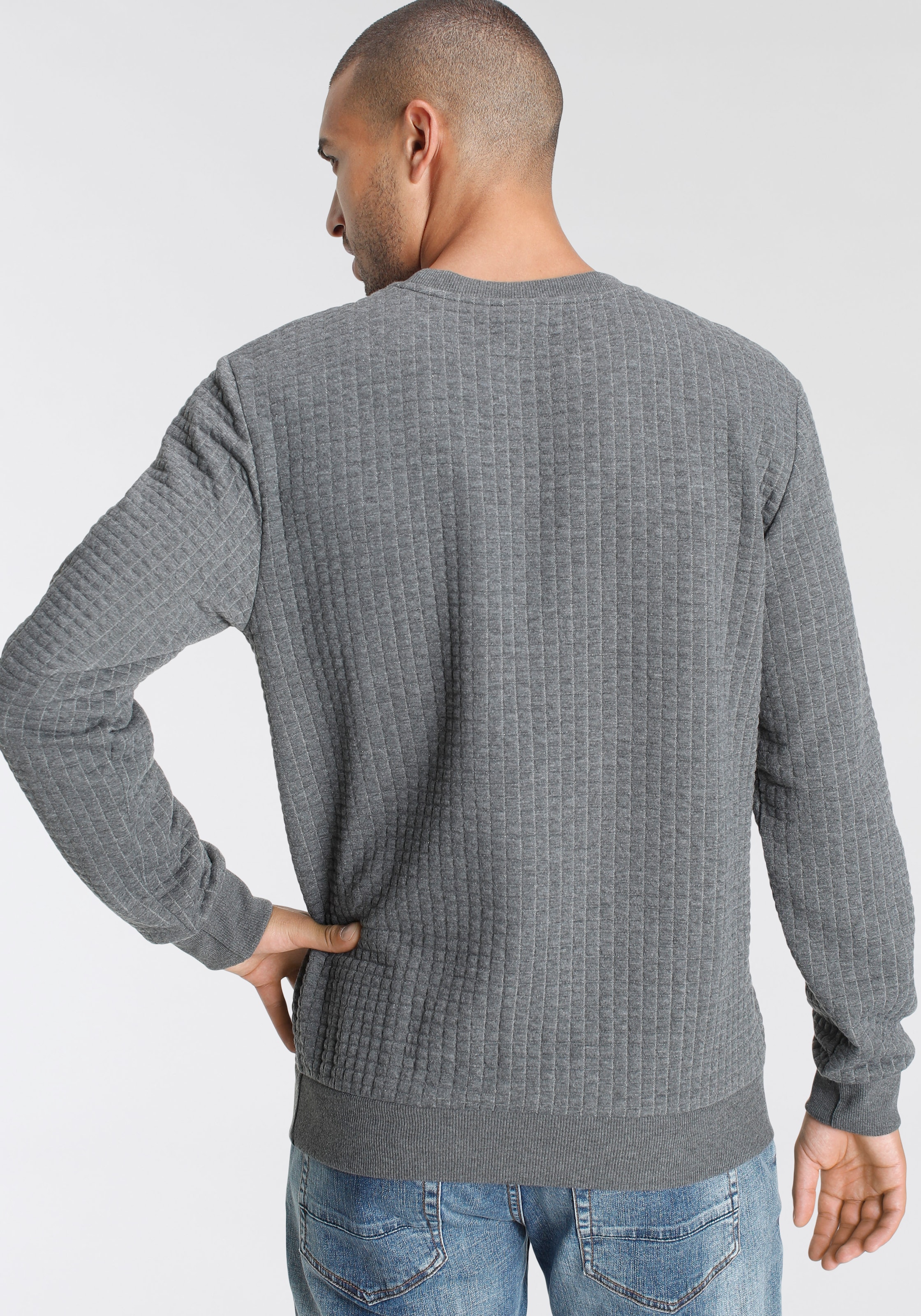 AJC Sweatshirt, schmal geschnitten, unifarben, Rundhalsausschnitt