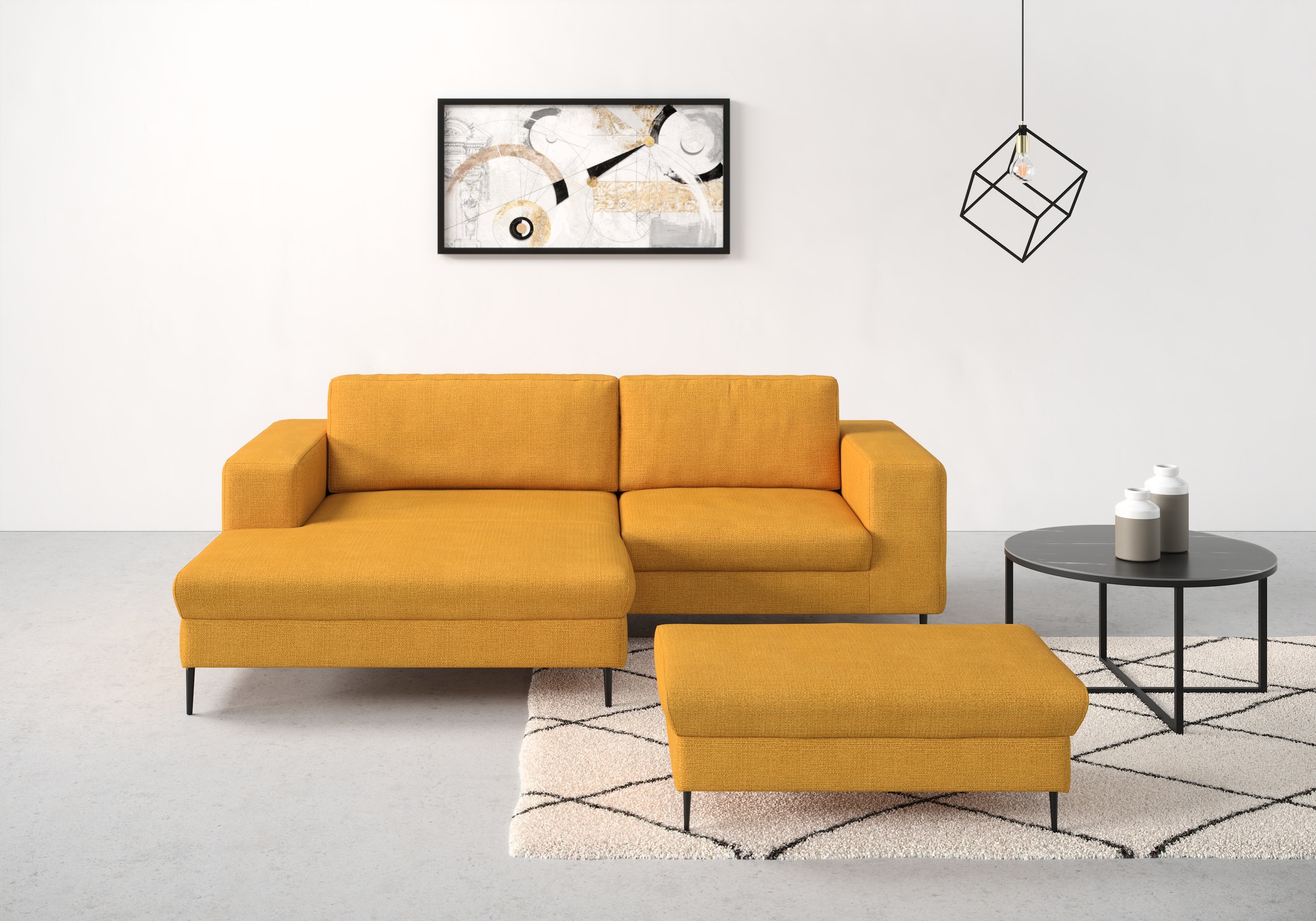 DOMO collection Ecksofa "Modica kompakt und elegant, Breite 244, L-Form" mo günstig online kaufen
