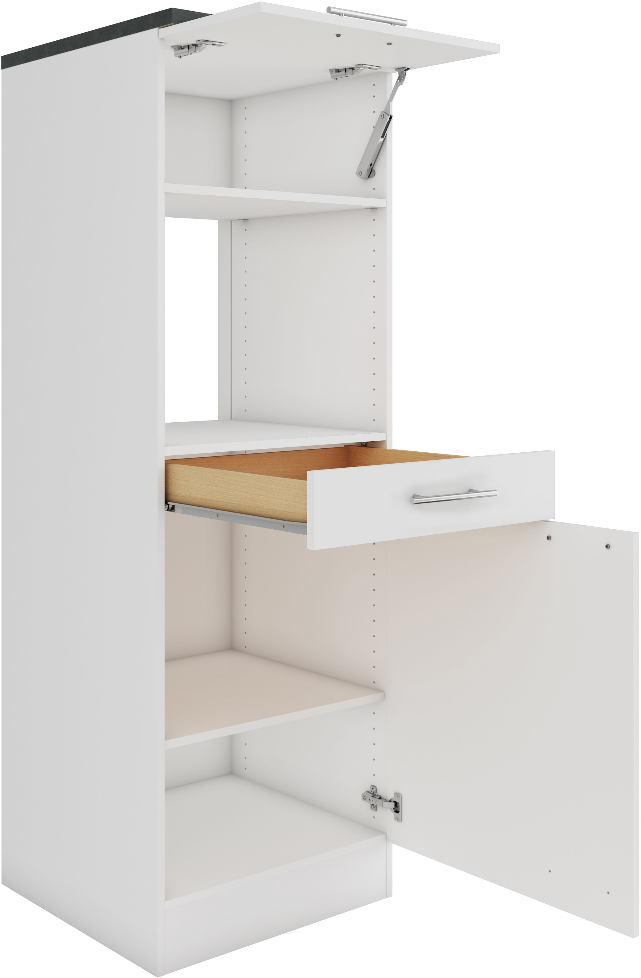 OPTIFIT Mikrowellenumbauschrank »Bella« Breite 60 cm, Nischenmaße B/T/H 56,7/55,5/44,8 cm