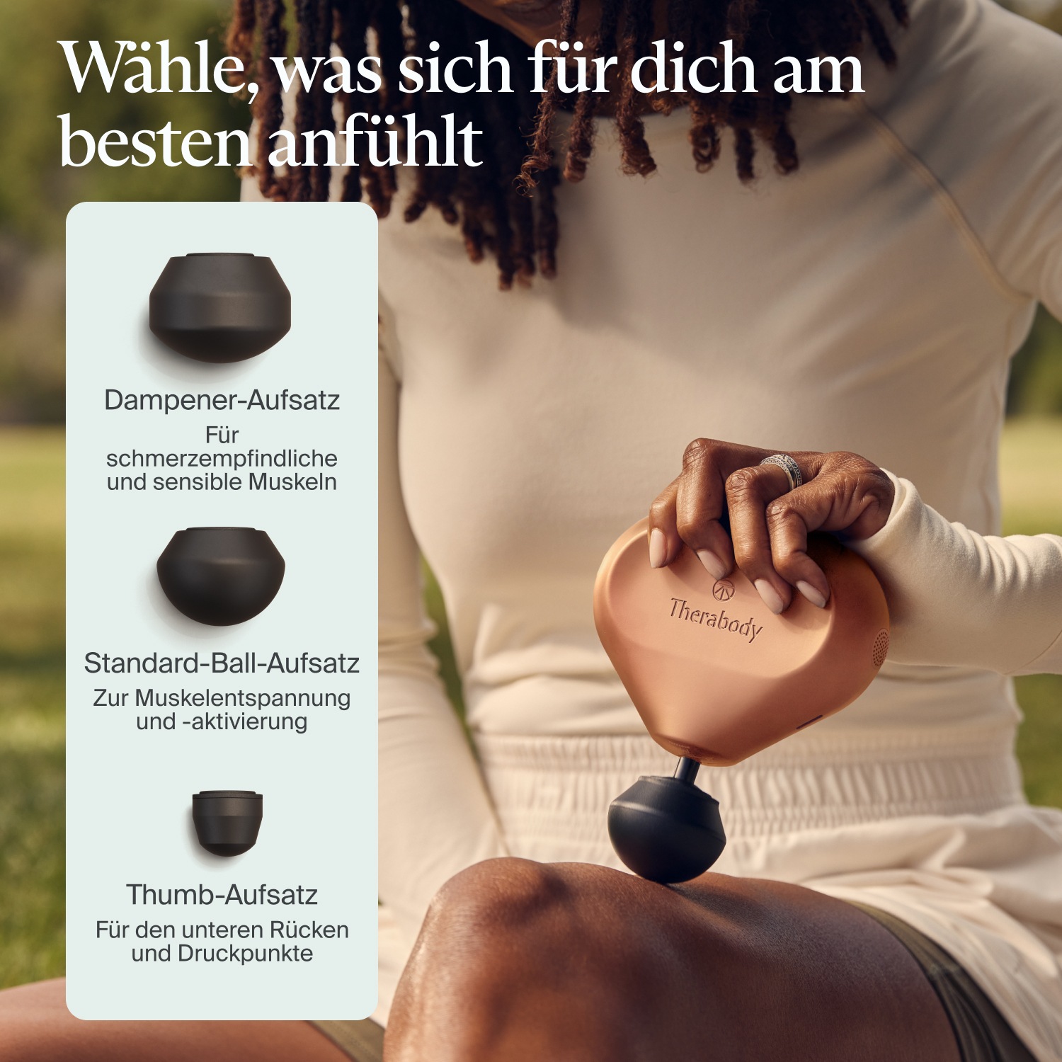 Therabody Massagepistole »Theragun Mini 3.0 Schmerzlinderung, Erholung, Stressreduktion«, App-Steuerung, portabel, 3 Aufsätze