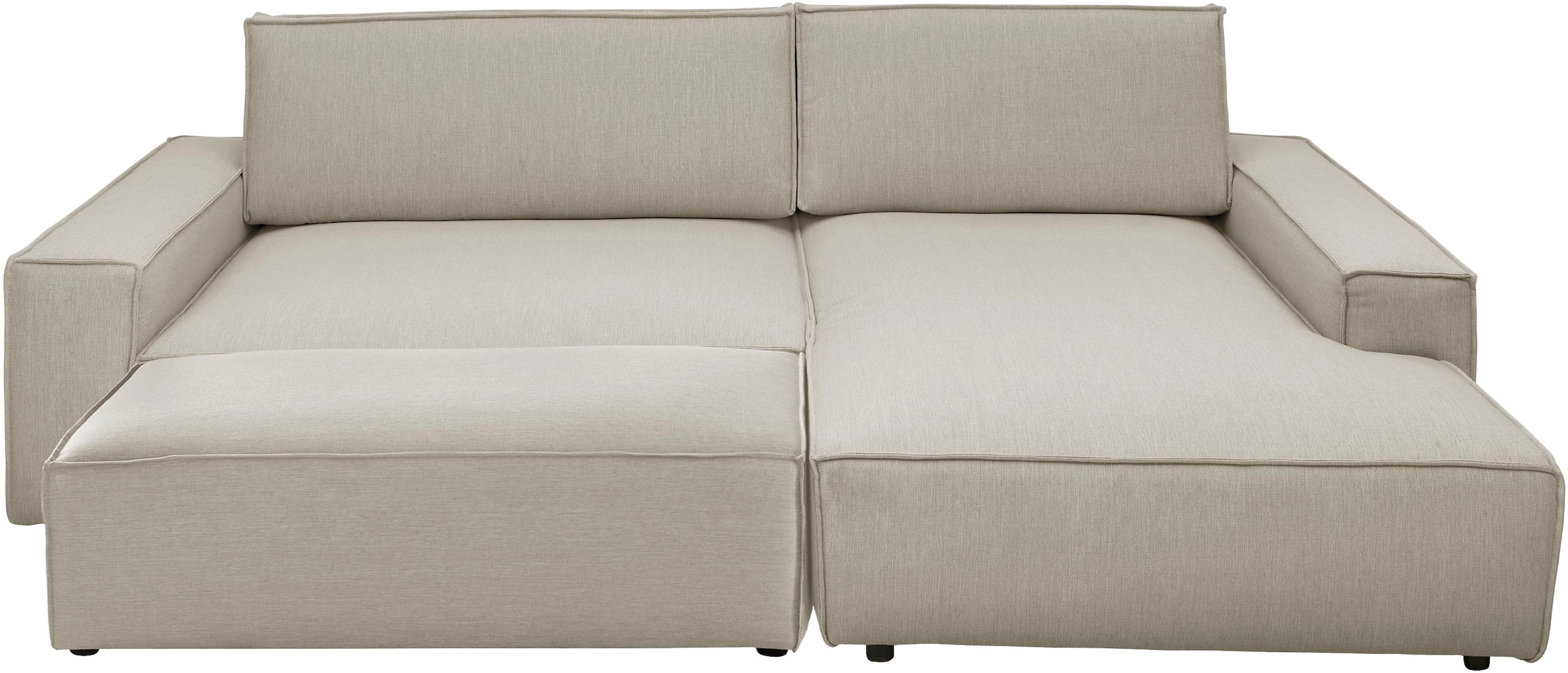 Home affaire Polsterecke »NEU: SHERWOOD XXL tief, L-Form mit Schlaffunktion, Big-Sofa mit Hocker« stellbar zum Schlafsofa (Krokodilverbinder), Cord, Leinenoptik,