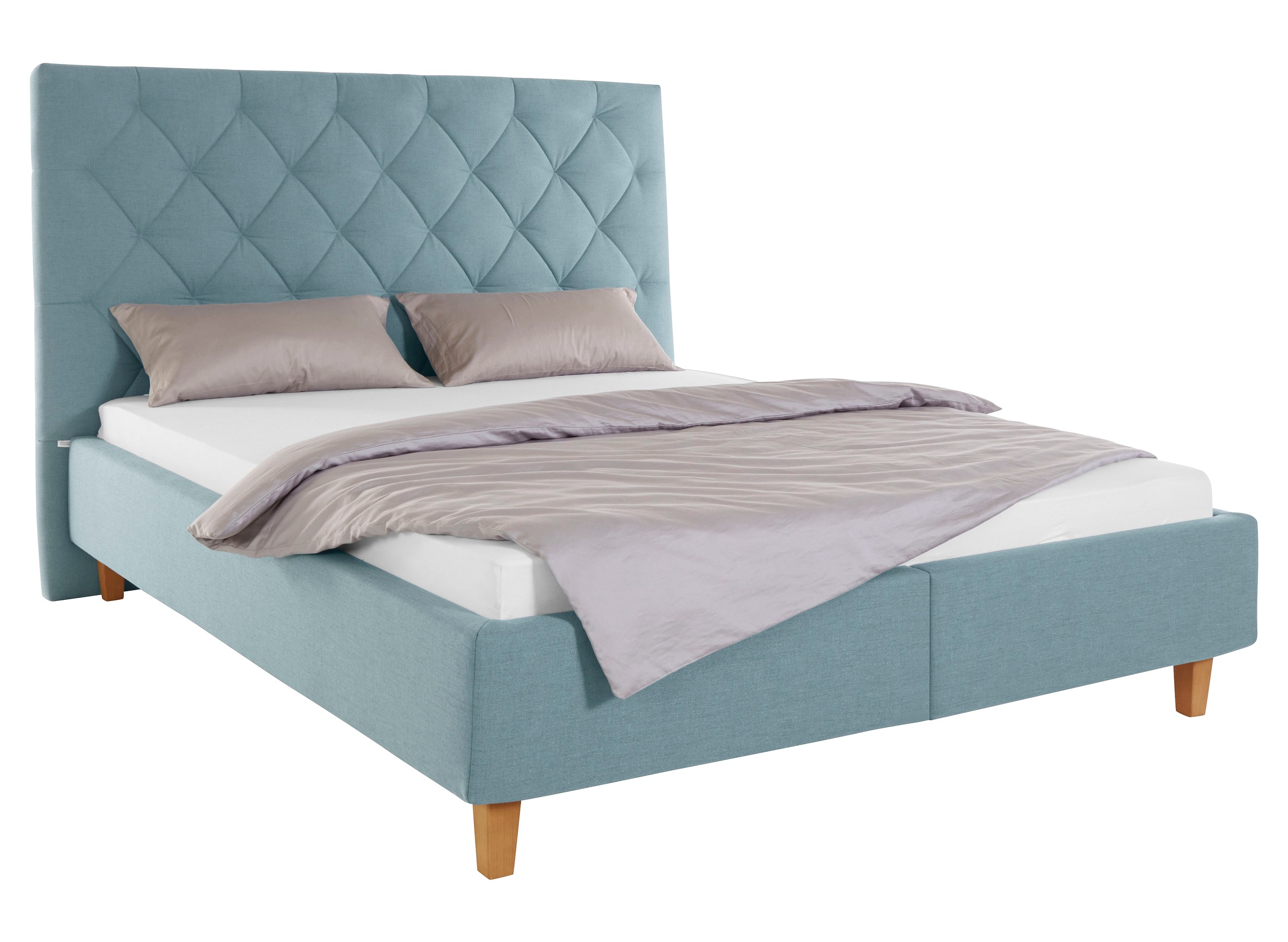 Home affaire Polsterbett »Sunley 140«, Kreuzsteppung, Kopfteilhöhe 142 cm, ohne oder mit Matratze/Lattenrost