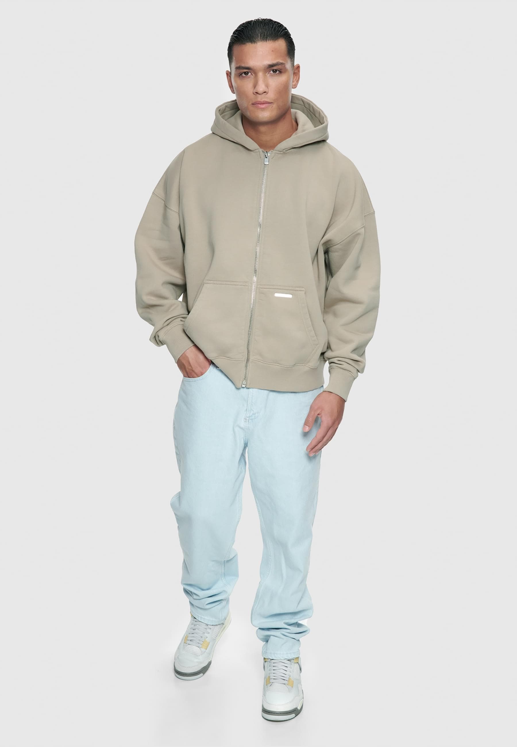 Dropsize Sweatjacke »Dropsize Herren Bazix Republiq Super Heavy Rib Zipper«