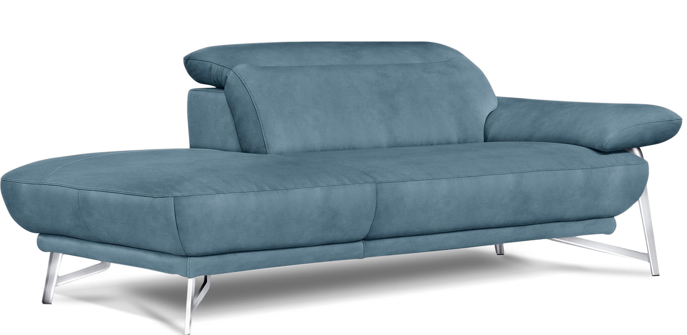 Egoitaliano Ottomane »Anais, Designsofa mit hohem Sitzkomfort, Designfuß«, Solitärmöbel als Blickfang, inkl. verstellbarer Kopfstützen