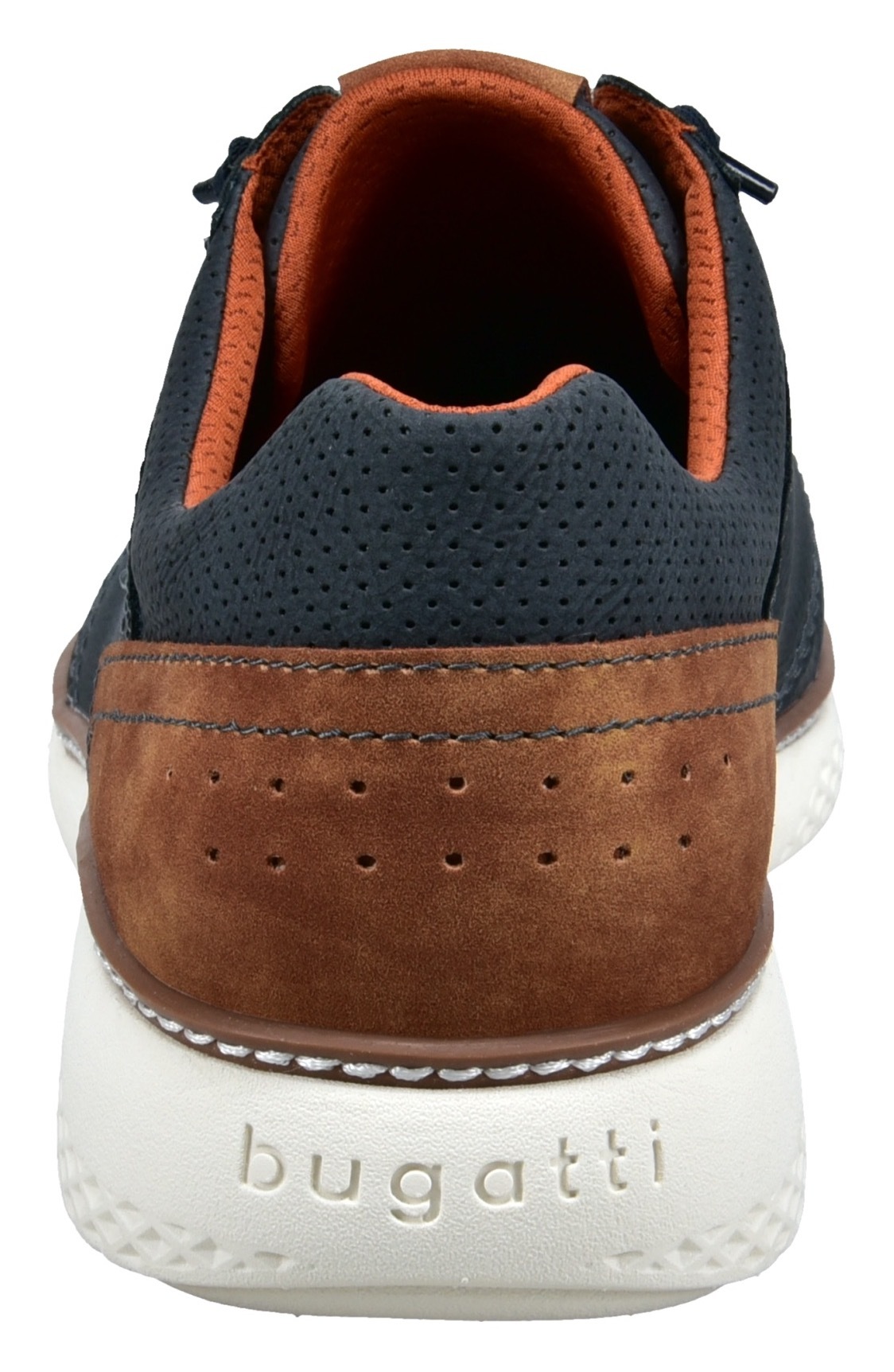 bugatti Slip-On Sneaker, Halbschuh, Freizeitsneaker mit Perforation, elastische Schnürsenkel