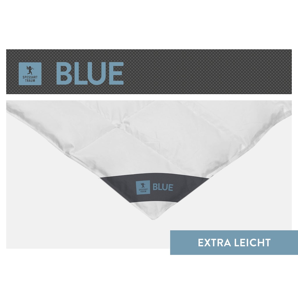 SPESSARTTRAUM Daunenbettdecke »Blue«, extraleicht, Füllung 60% Daunen, 40% Federn, Bezug 100% Baumwolle, (1 St.)