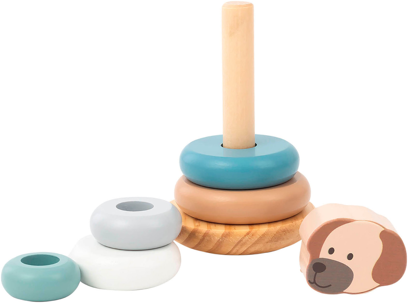 Sterntaler® Stapelspielzeug »Hund Lucky Stapelturm Holz« FSC® - schützt Wald