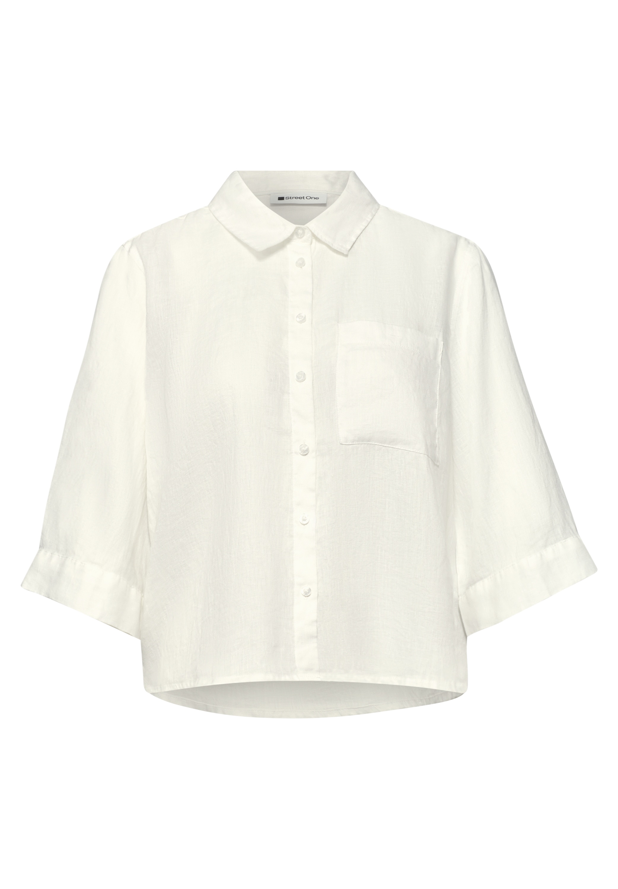STREET ONE Shirtbluse 3/4-Arm Sommerbluse aus Leinen
