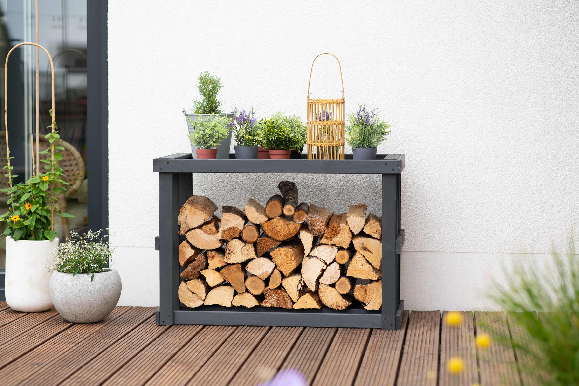 WESTMANN Kaminholzregal »Stephan«, anthrazit, BxTxH: 108x52x74cm