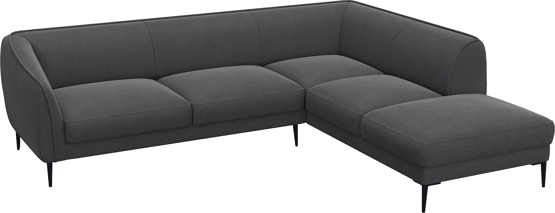 FLEXLUX Ecksofa »Belle Designsofa, L-Form, B/T 268/209 cm«, Skandinavisches Design, In hochwertiger Verarbeitung