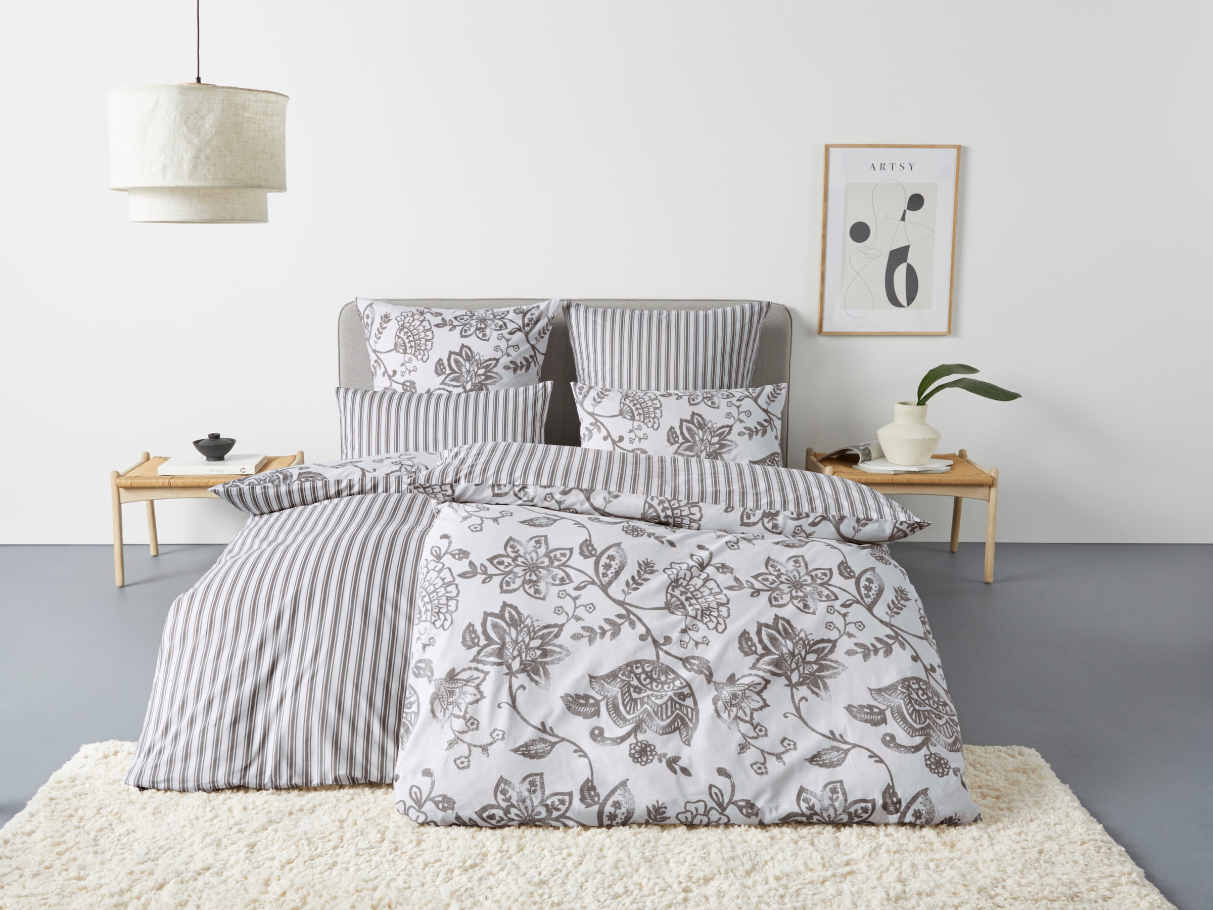 andas Bettwäsche »Nordby«, Bettwäsche aus Baumwolle, skandinavisches Design günstig online kaufen