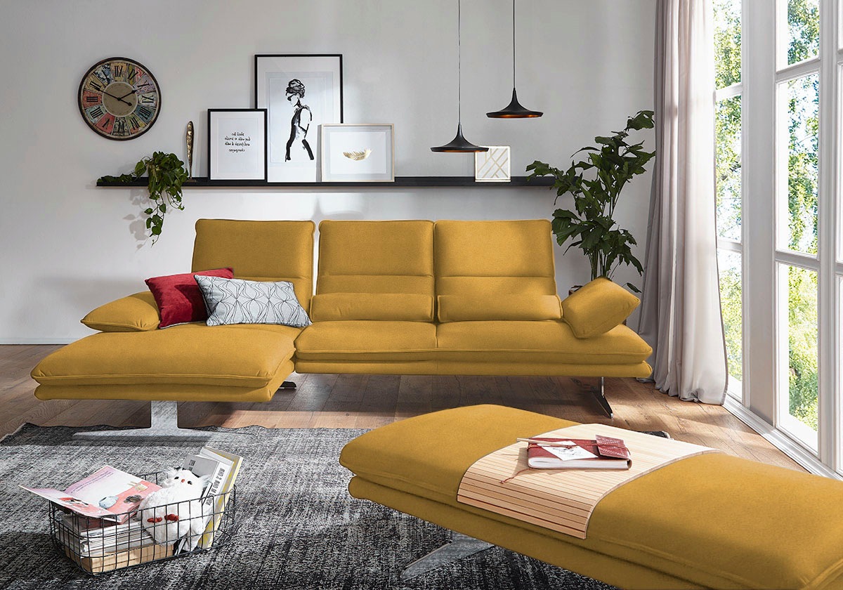 W.SCHILLIG Ecksofa "broadway, Designsofa mit tollem Sitzkomfort, L-Form", S günstig online kaufen