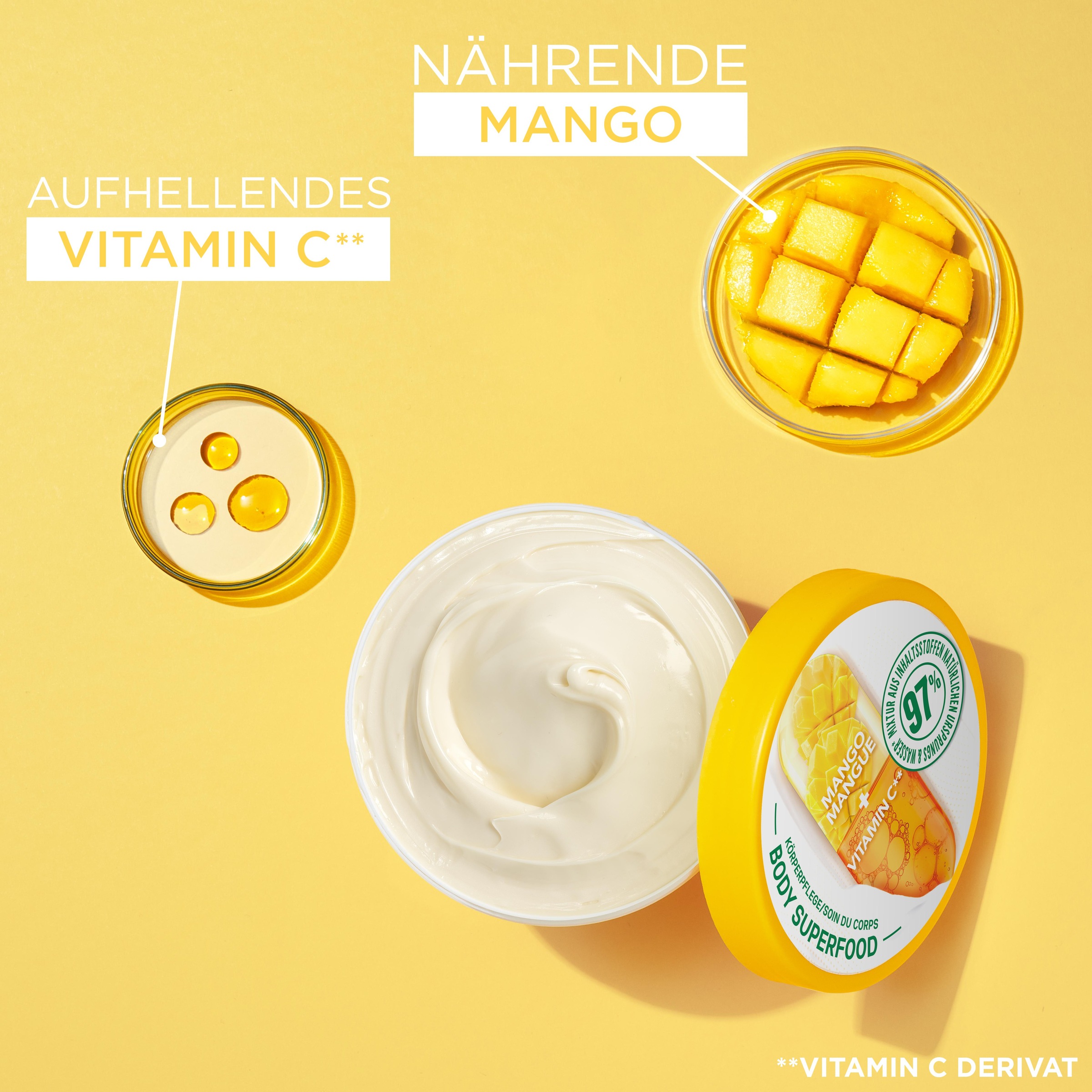 GARNIER Körpercreme »Garnier Body Superfood Mango Vitamin C«, mit Vitamin C