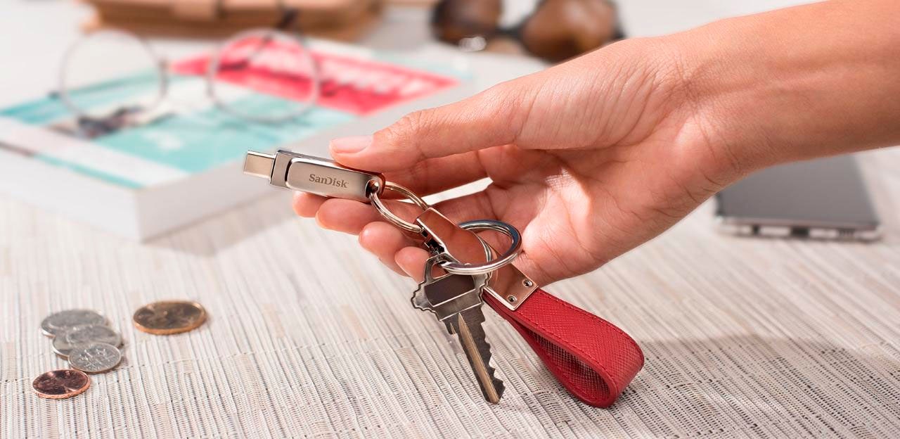 Sandisk USB-Stick »Ultra® Dual Drive Luxe USB Type-C™ 64 GB« (64GB GB USB 3.1 Lesegeschwindigkeit 150 MB/s)