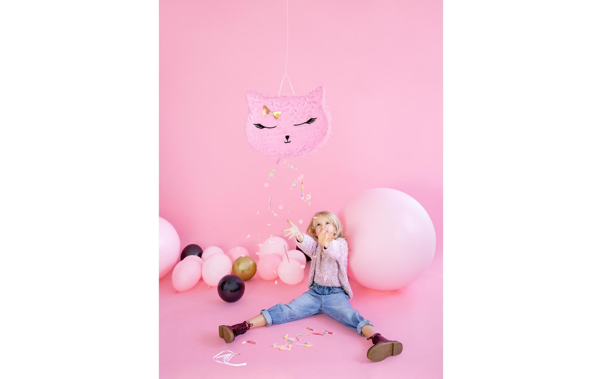partydeco Girlande »Pinata Katze, 35 x 27 x«