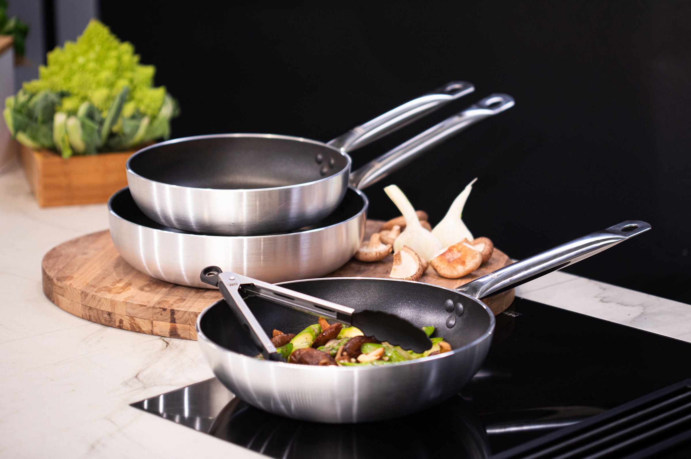 Elo Pfannen-Set »Bistro Line 3 teilig«, Aluminium, (Set, 3 tlg., je 1 Bratp günstig online kaufen