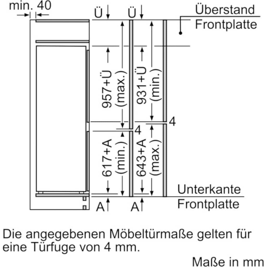 SIEMENS Einbaukühlgefrierkombination »KI77VVFF0«, KI77VVFF0, 157,8 cm hoch, 54,1 cm breit
